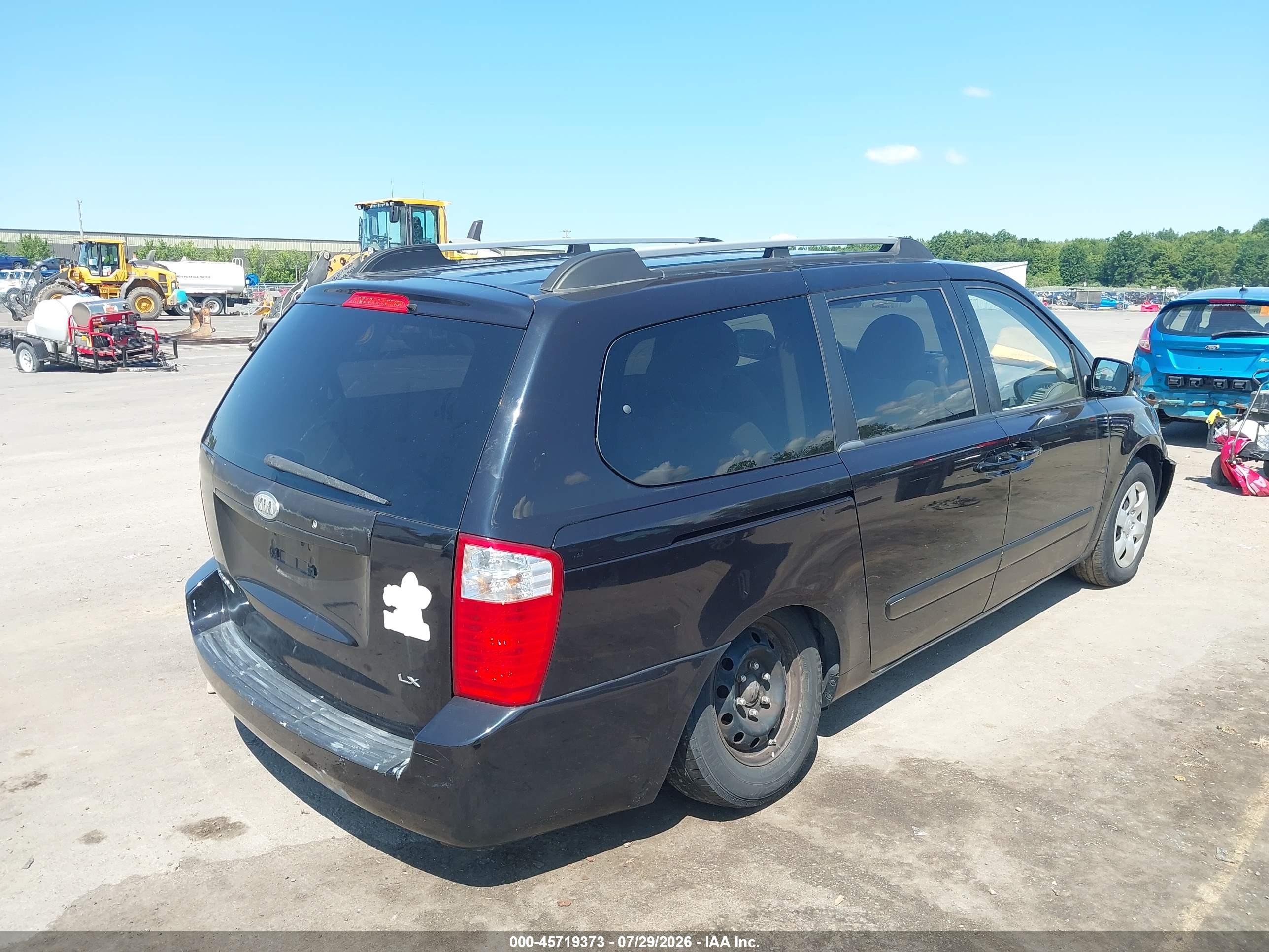 2008 Kia Sedona Lx Black vin: KNDMB233986194727
