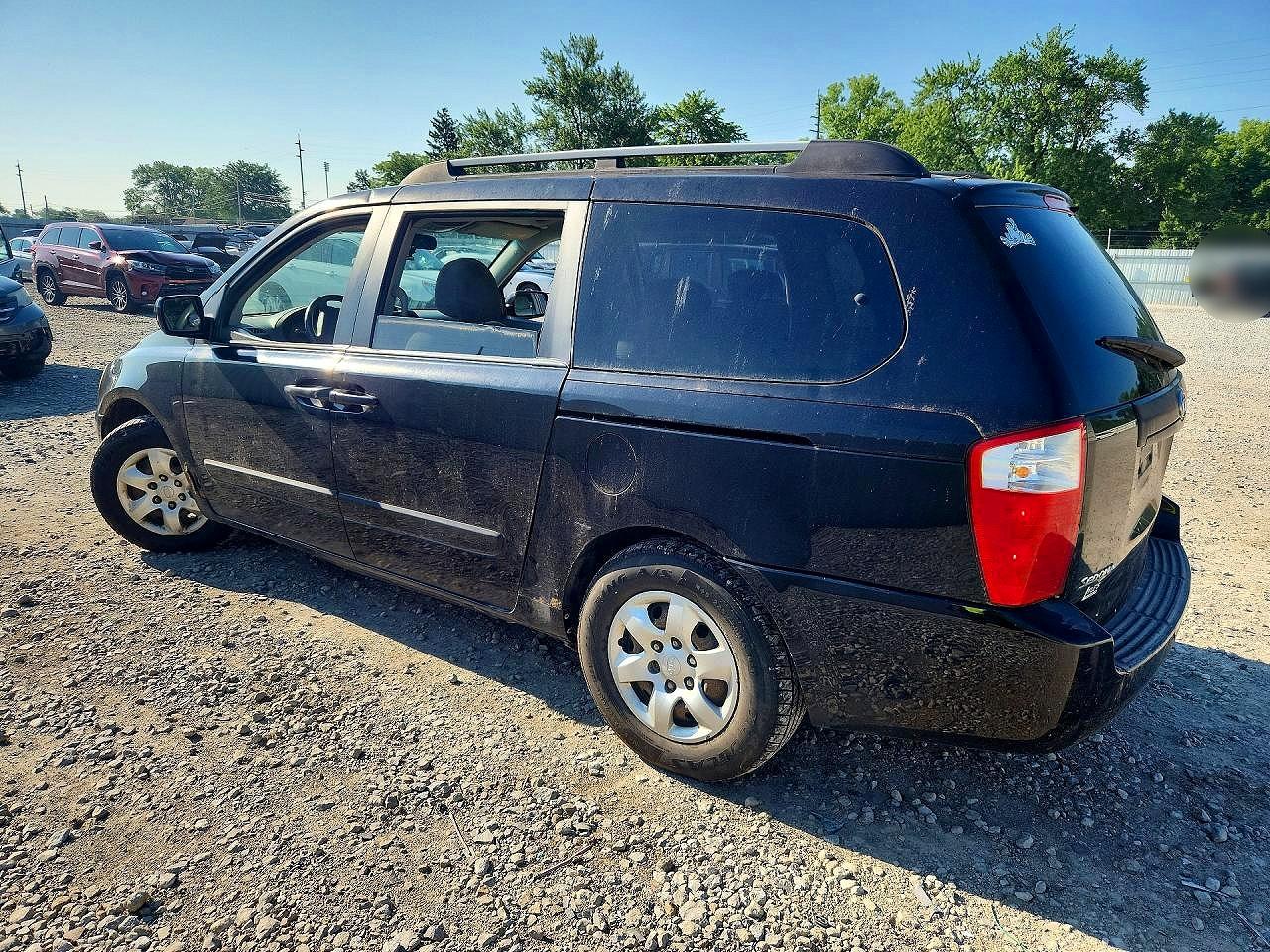 2008 Kia Sedona Lx Black vin: KNDMB233986222204