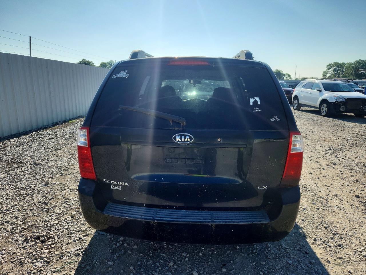 2008 Kia Sedona Lx Black vin: KNDMB233986222204
