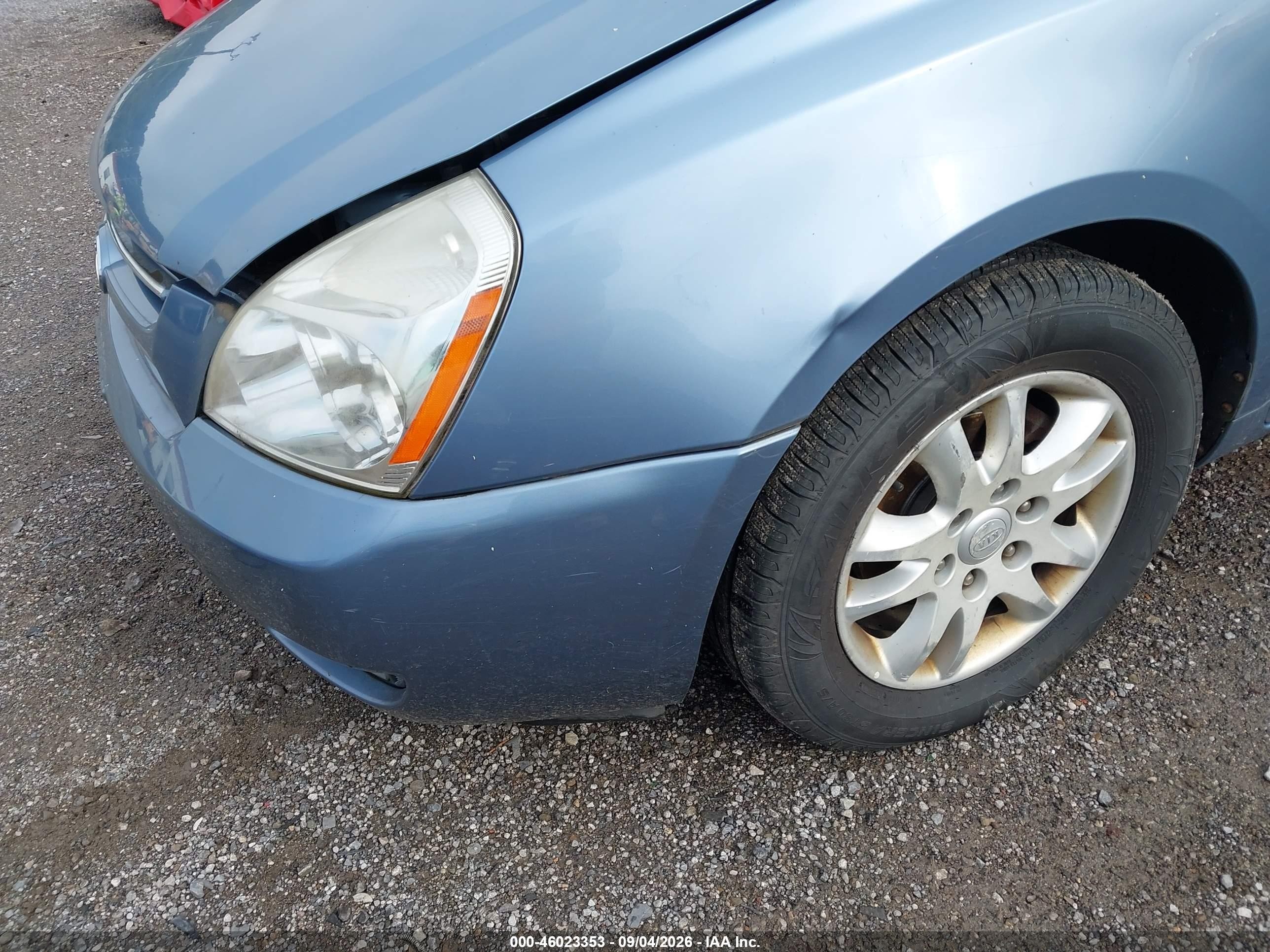 2008 Kia Sedona Ex Light Blue vin: KNDMB233986248950