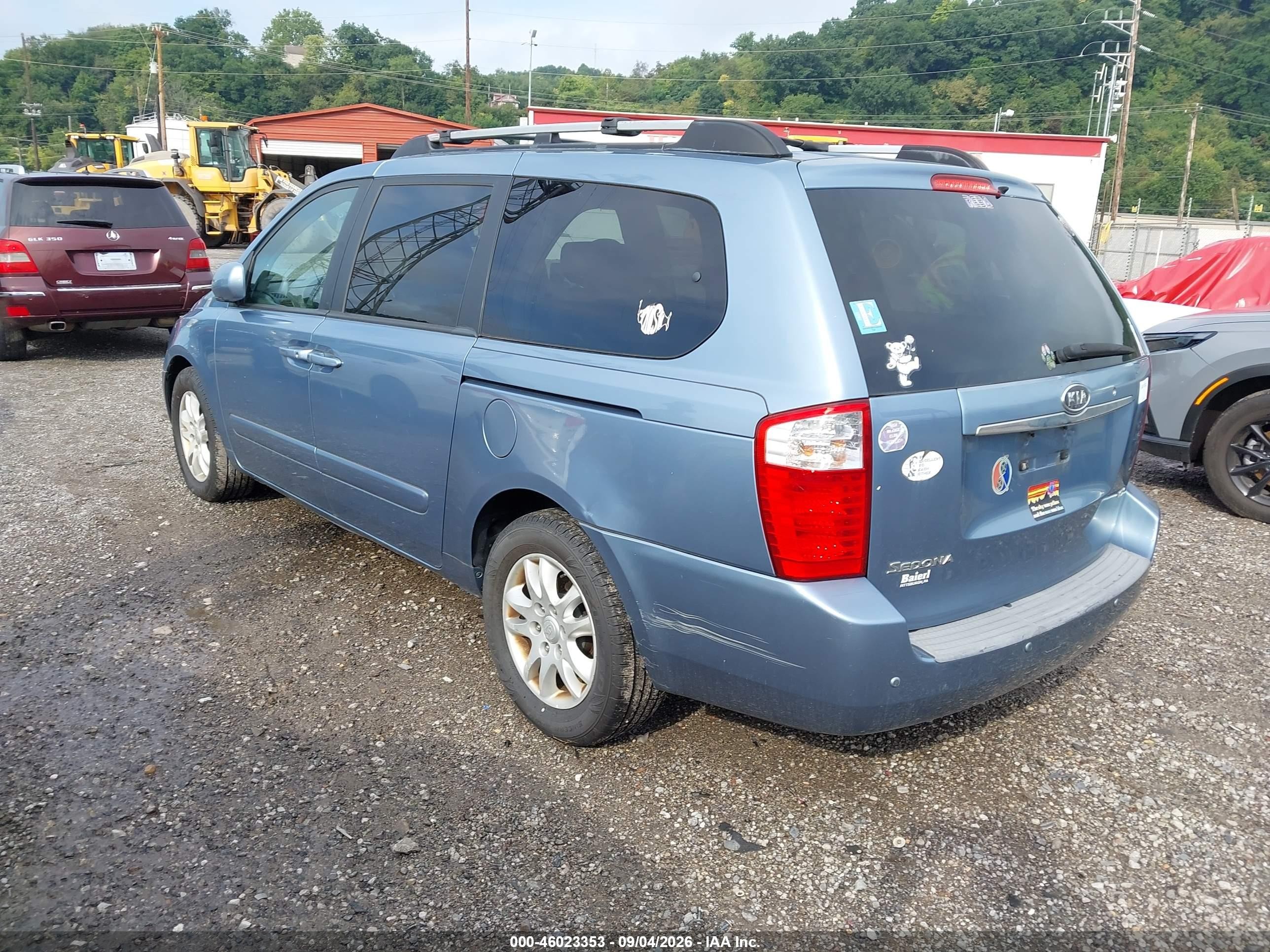 2008 Kia Sedona Ex Light Blue vin: KNDMB233986248950