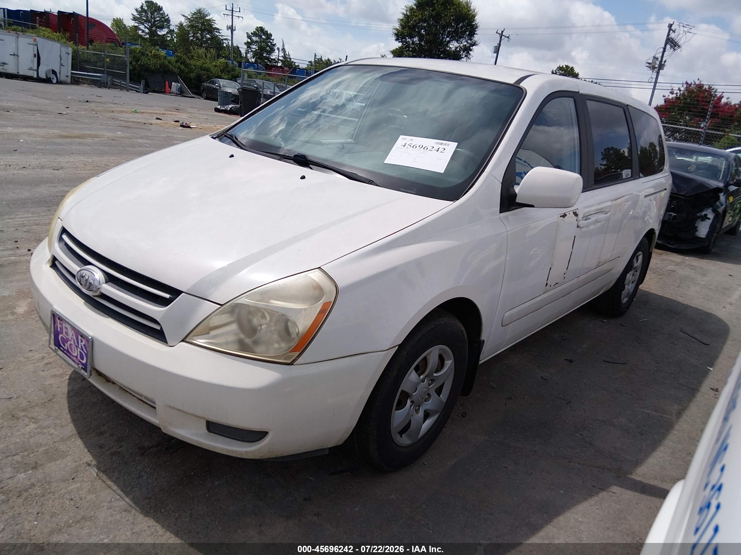 2006 Kia Sedona Ex/lx White vin: KNDMB233X66046325