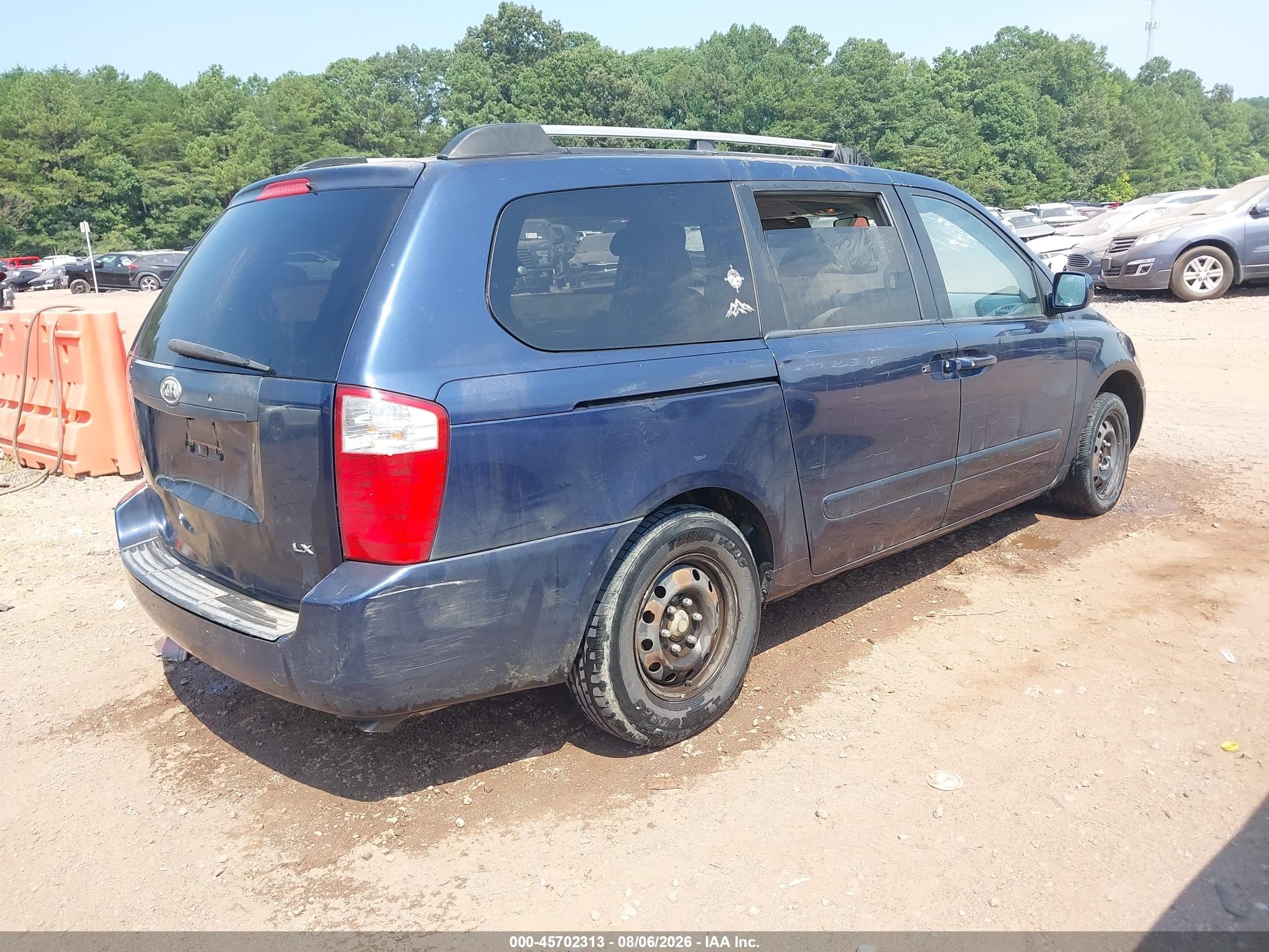 2006 Kia Sedona Ex/lx Blue vin: KNDMB233X66080667