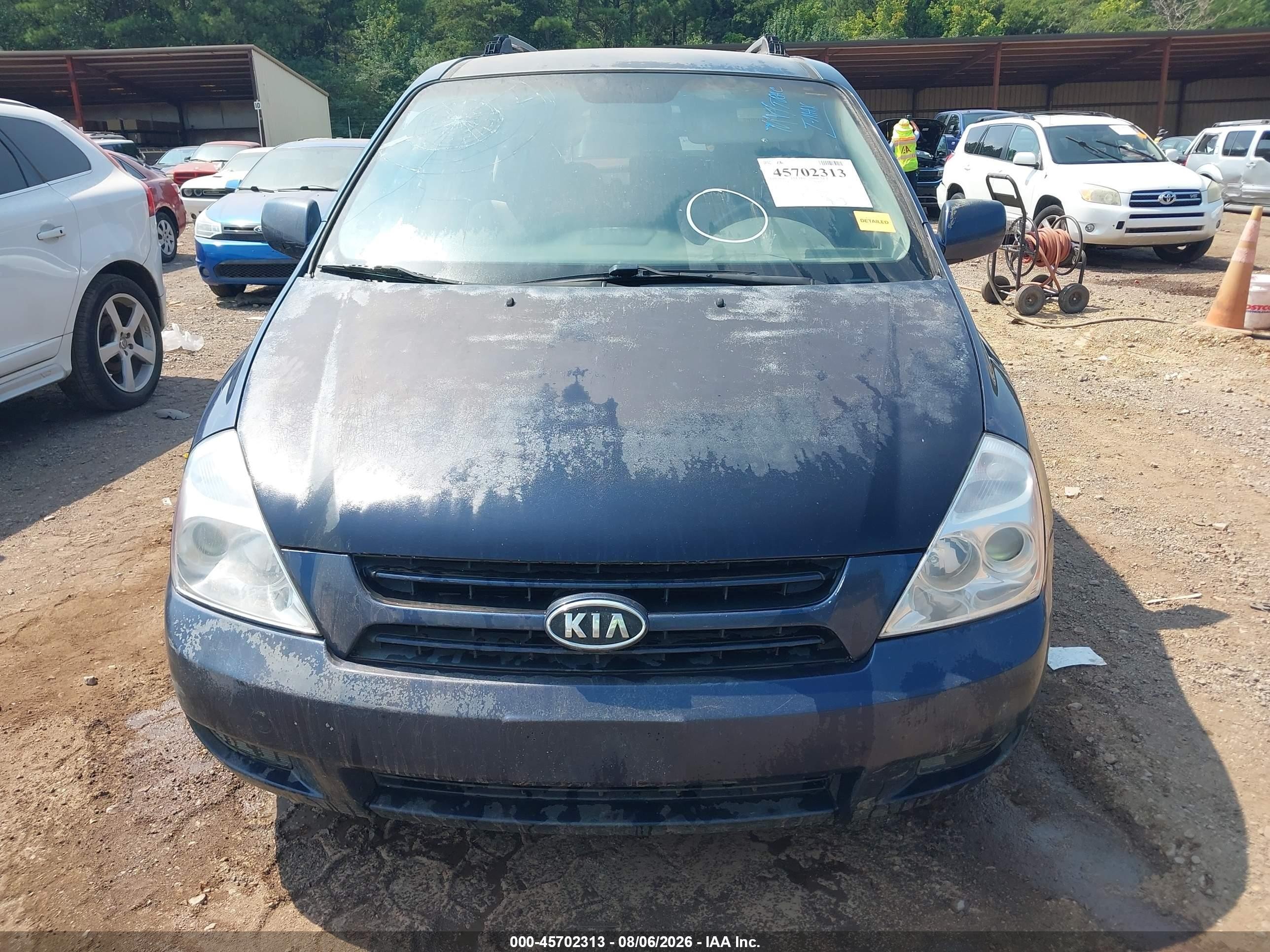 2006 Kia Sedona Ex/lx Blue vin: KNDMB233X66080667