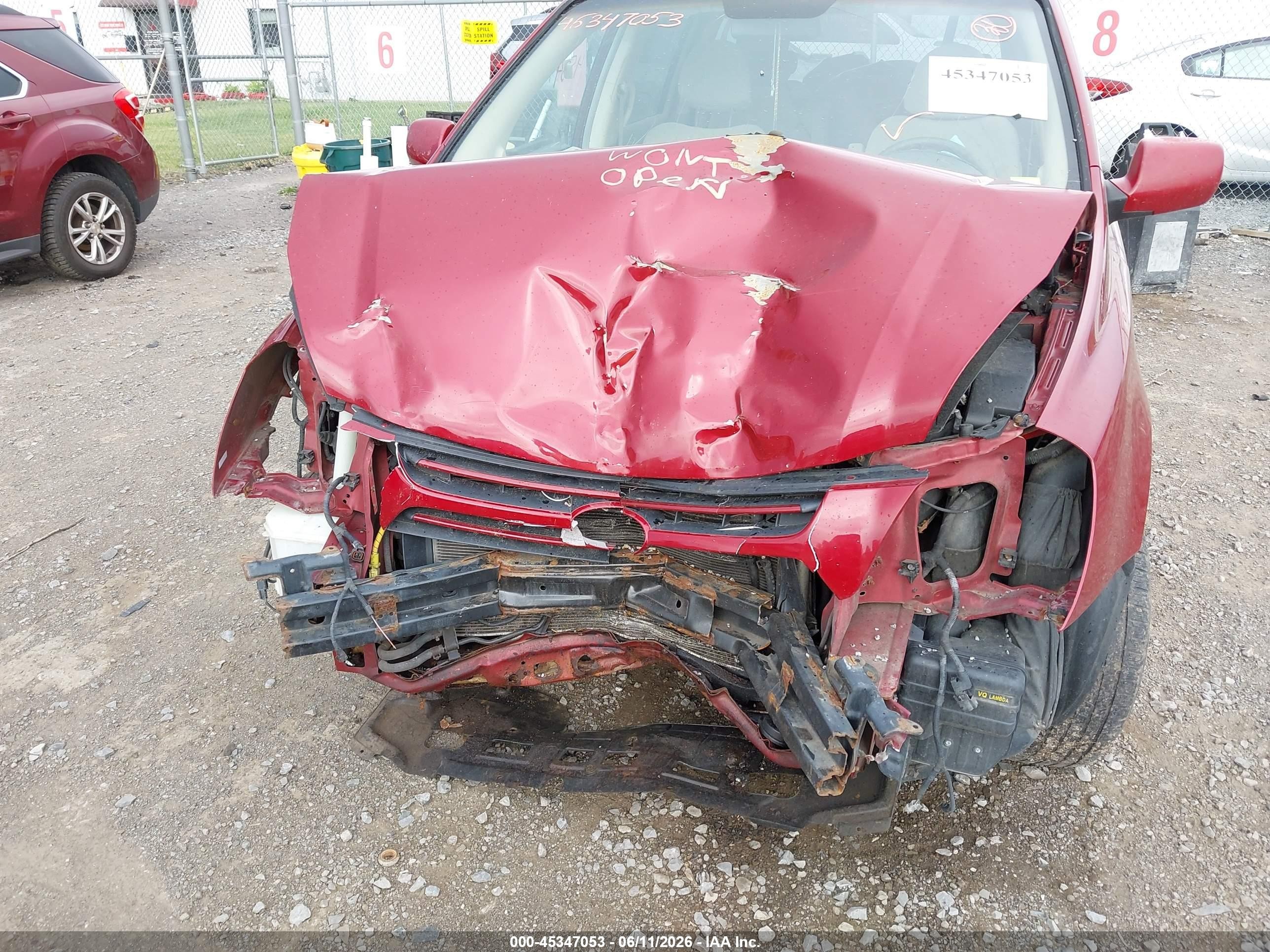 2007 Kia Sedona Lx Red vin: KNDMB233X76162822