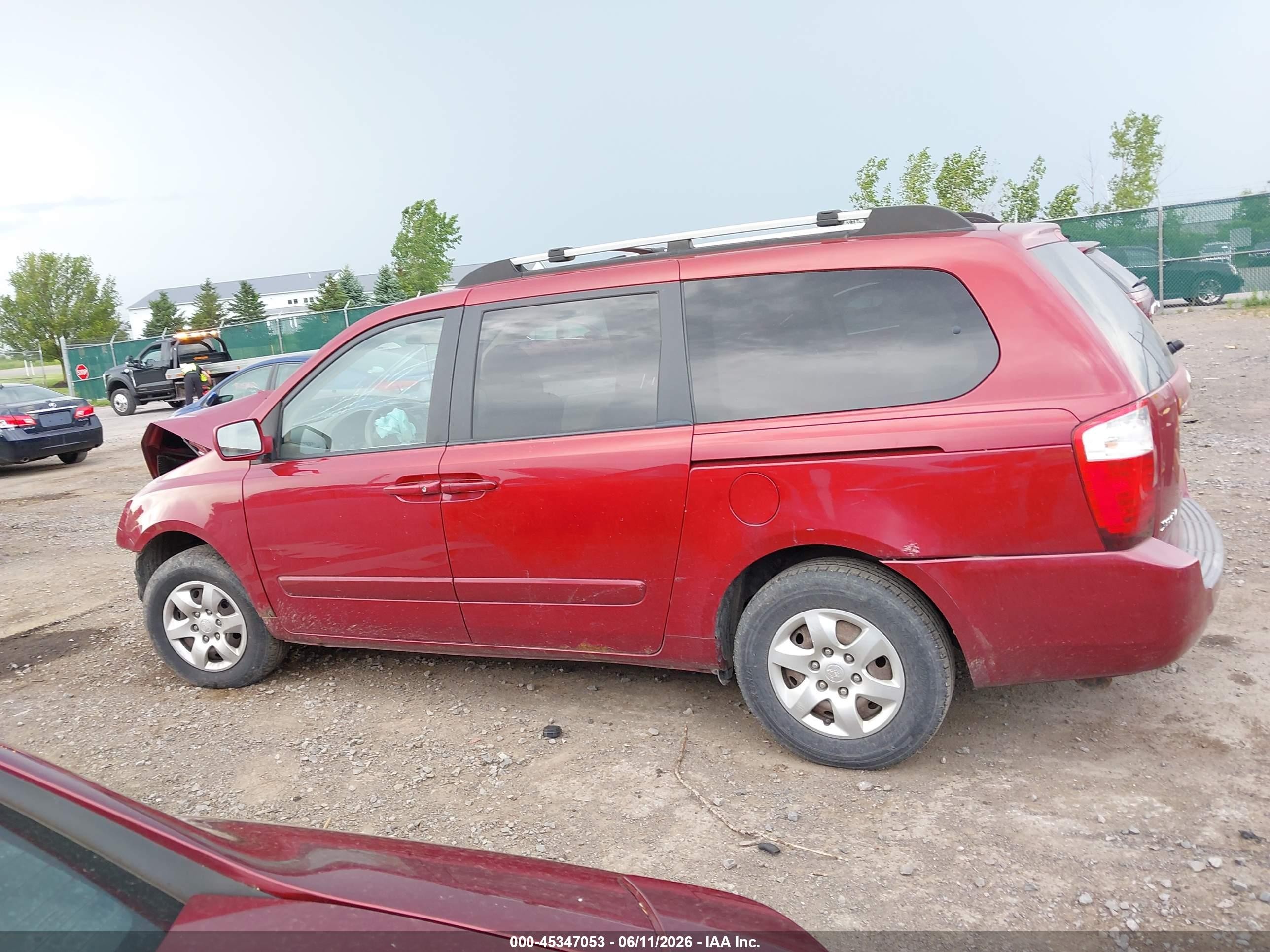 2007 Kia Sedona Lx Red vin: KNDMB233X76162822