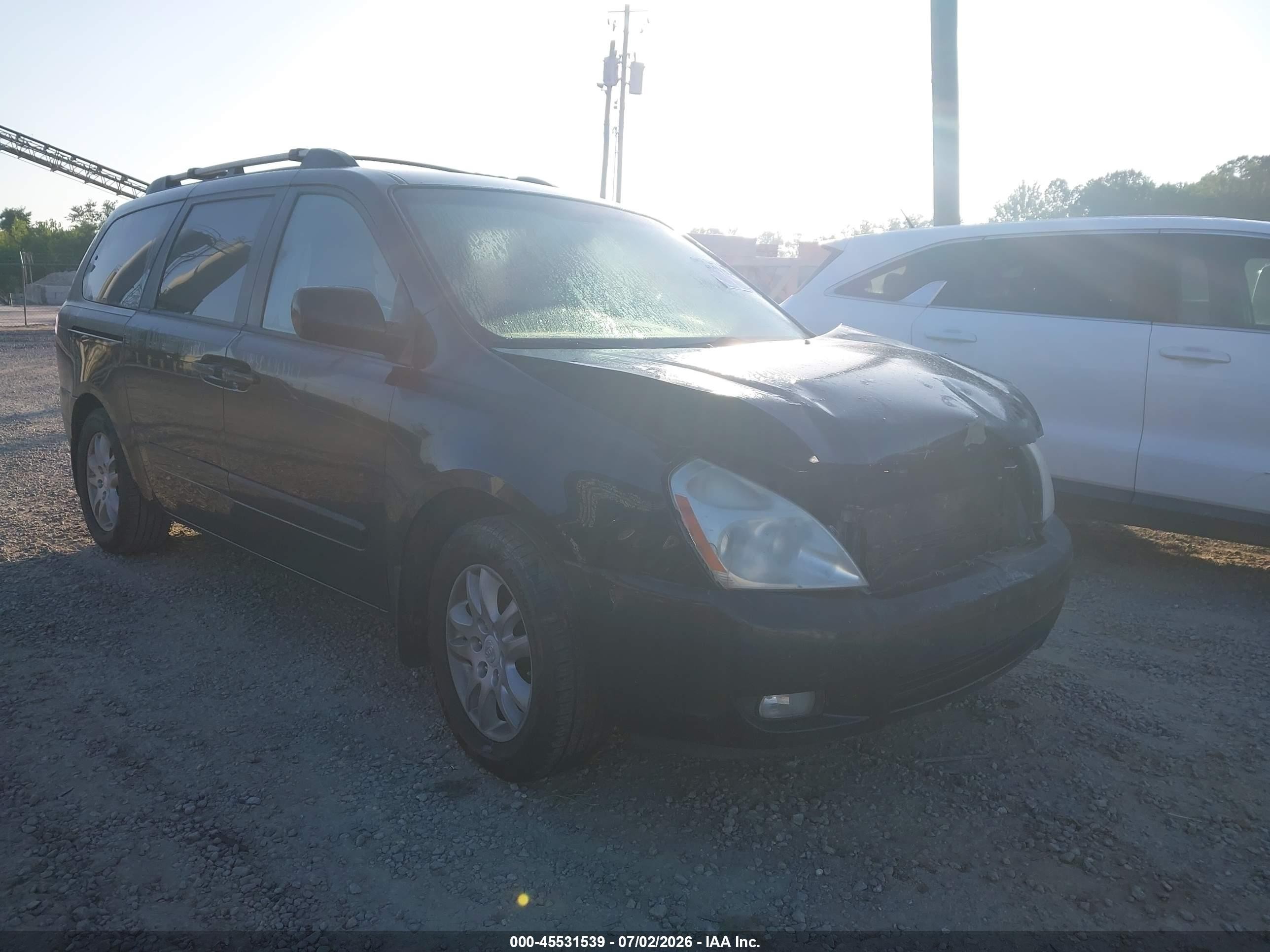 2007 Kia Sedona Ex Черный vin: KNDMB233X76179474