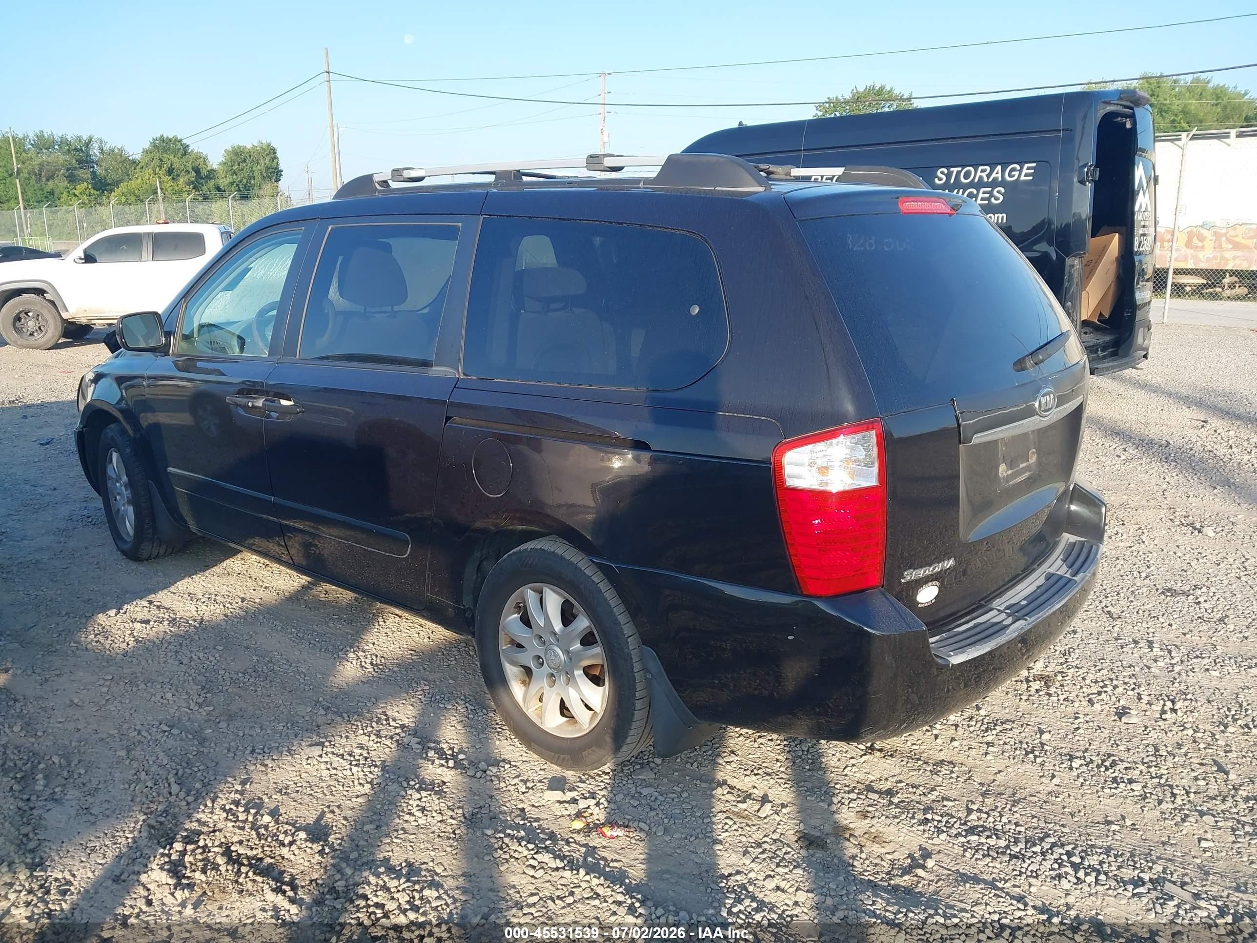 2007 Kia Sedona Ex Черный vin: KNDMB233X76179474
