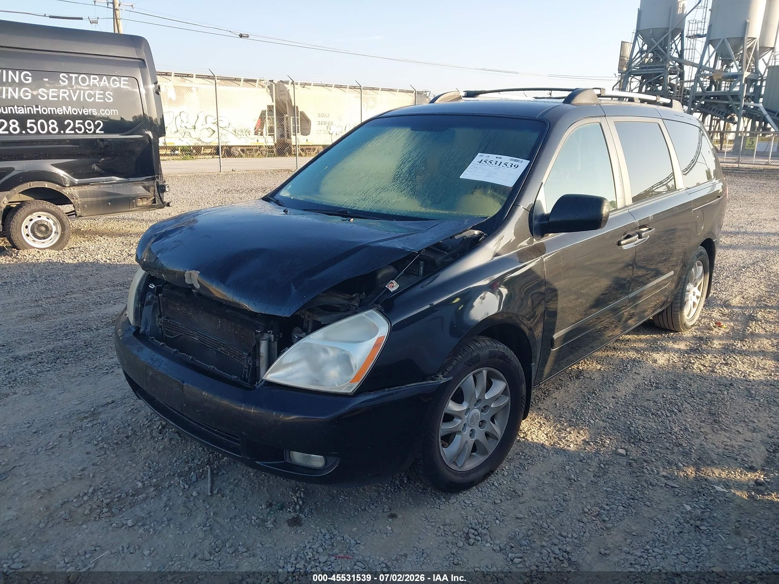 2007 Kia Sedona Ex Черный vin: KNDMB233X76179474