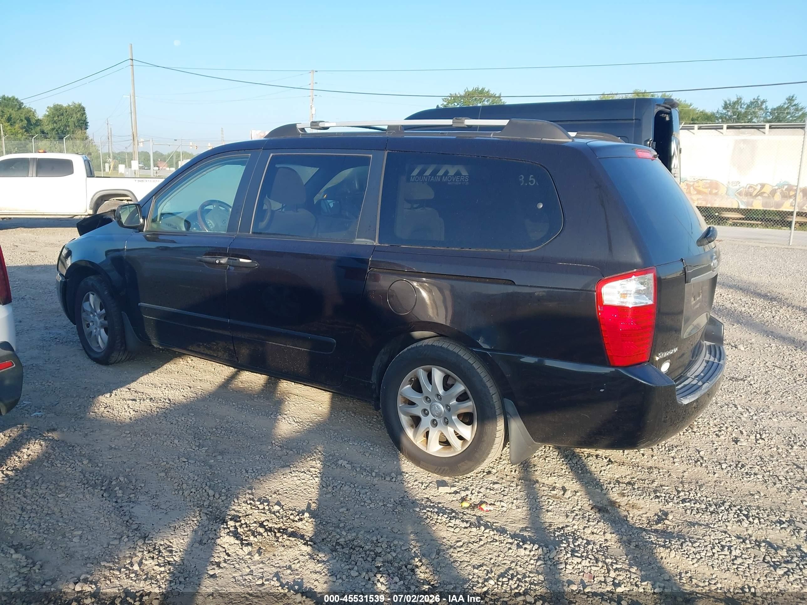 2007 Kia Sedona Ex Черный vin: KNDMB233X76179474