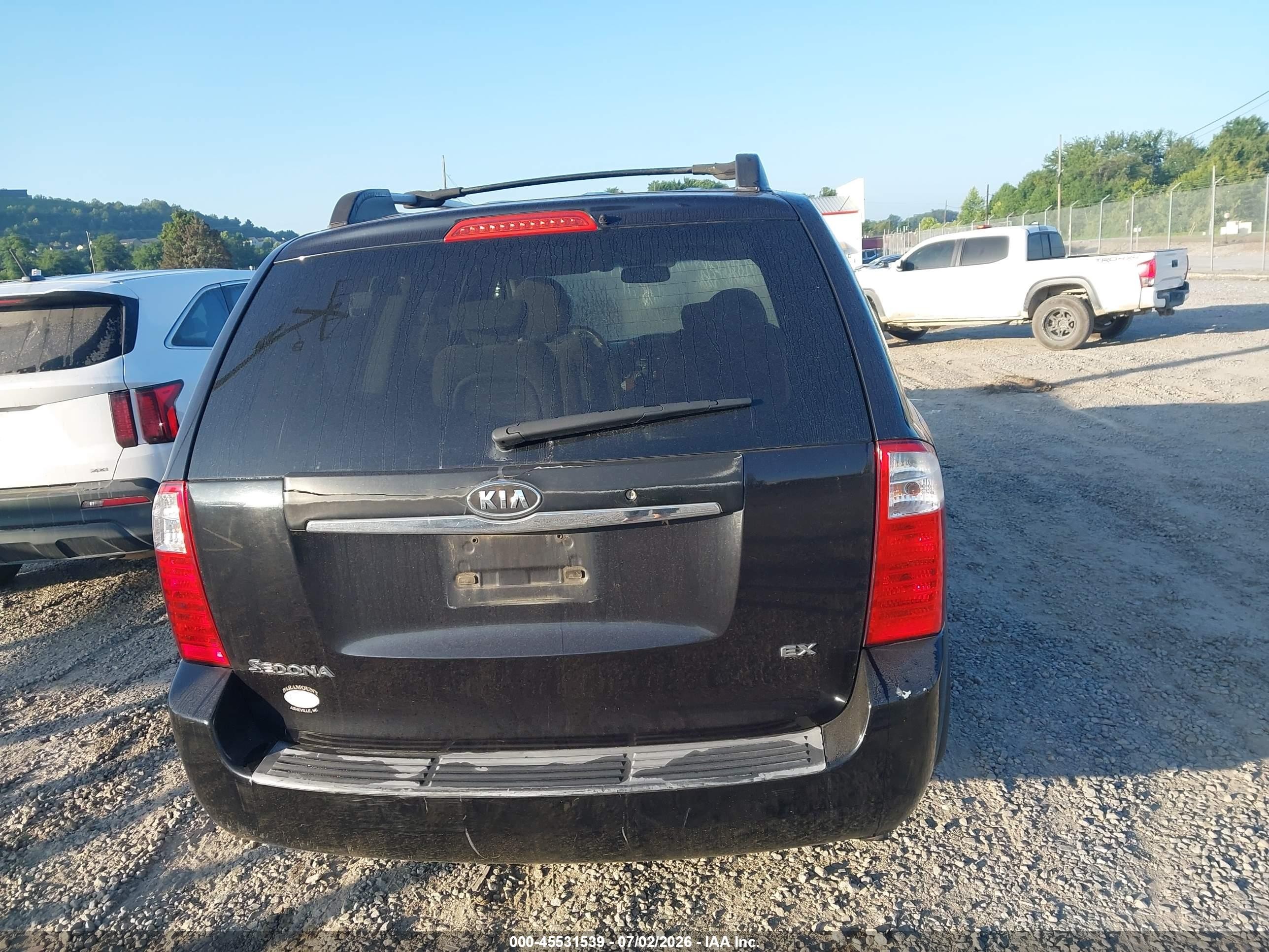 2007 Kia Sedona Ex Черный vin: KNDMB233X76179474