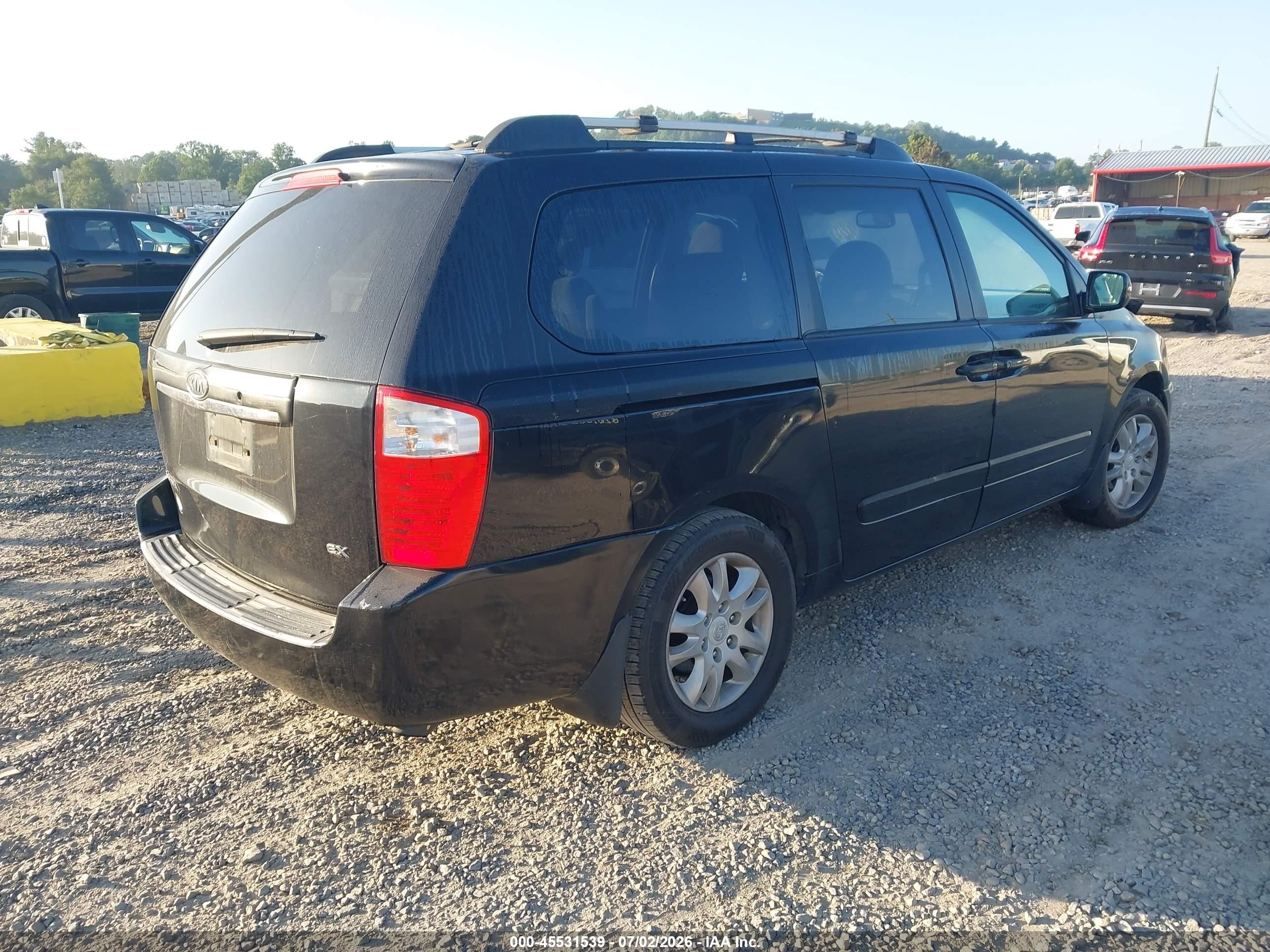 2007 Kia Sedona Ex Черный vin: KNDMB233X76179474