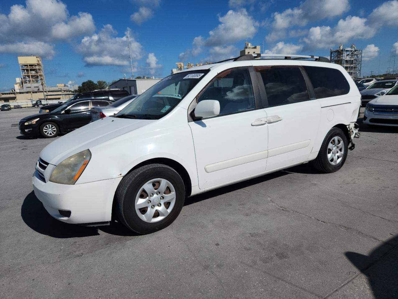 2007 Kia Sedona Ex White vin: KNDMB233X76183847
