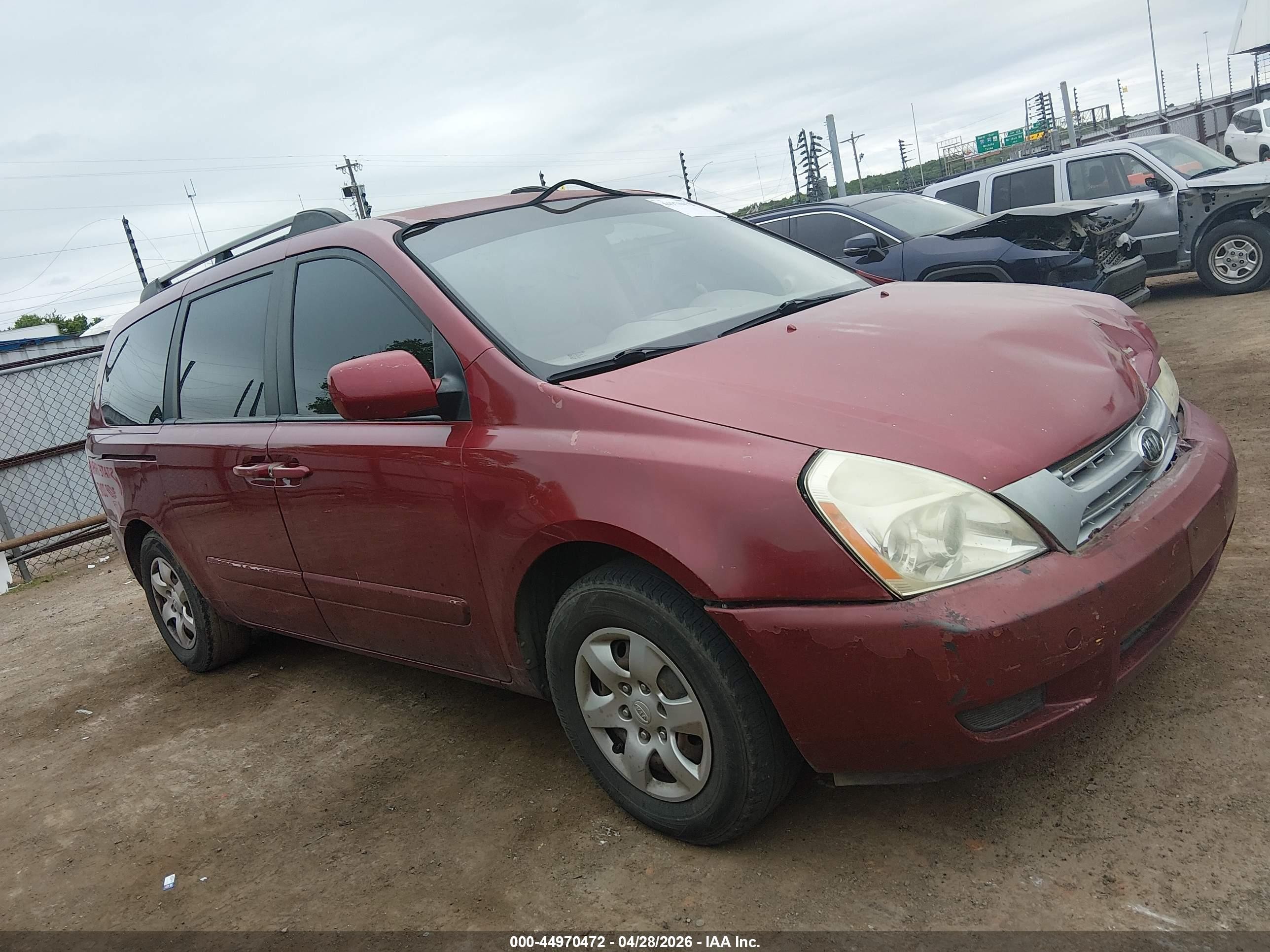 2008 Kia Sedona Lx Red vin: KNDMB233X86246124