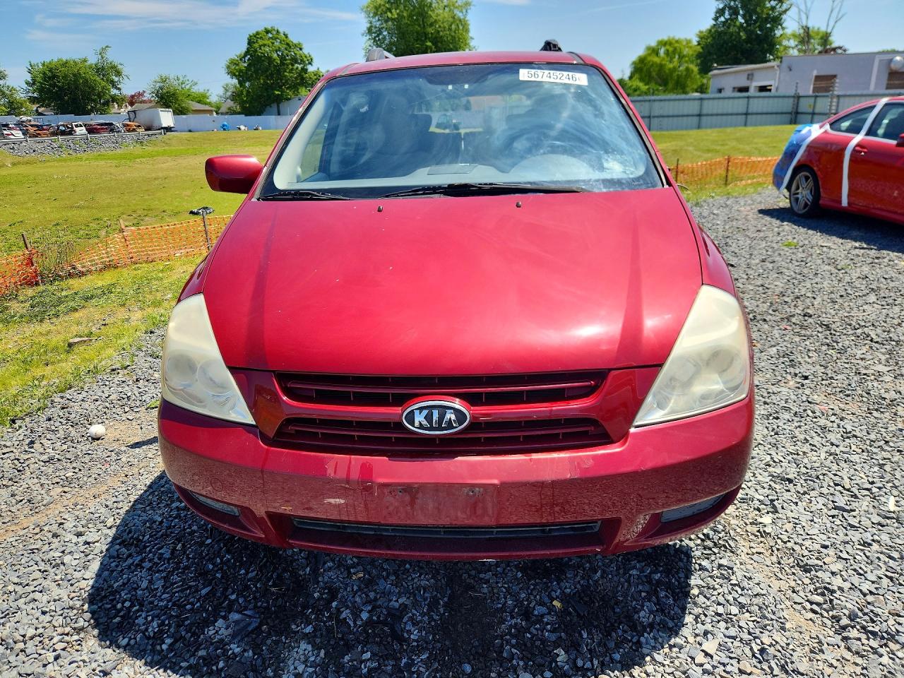2008 Kia Sedona Lx Maroon vin: KNDMB233X86266311