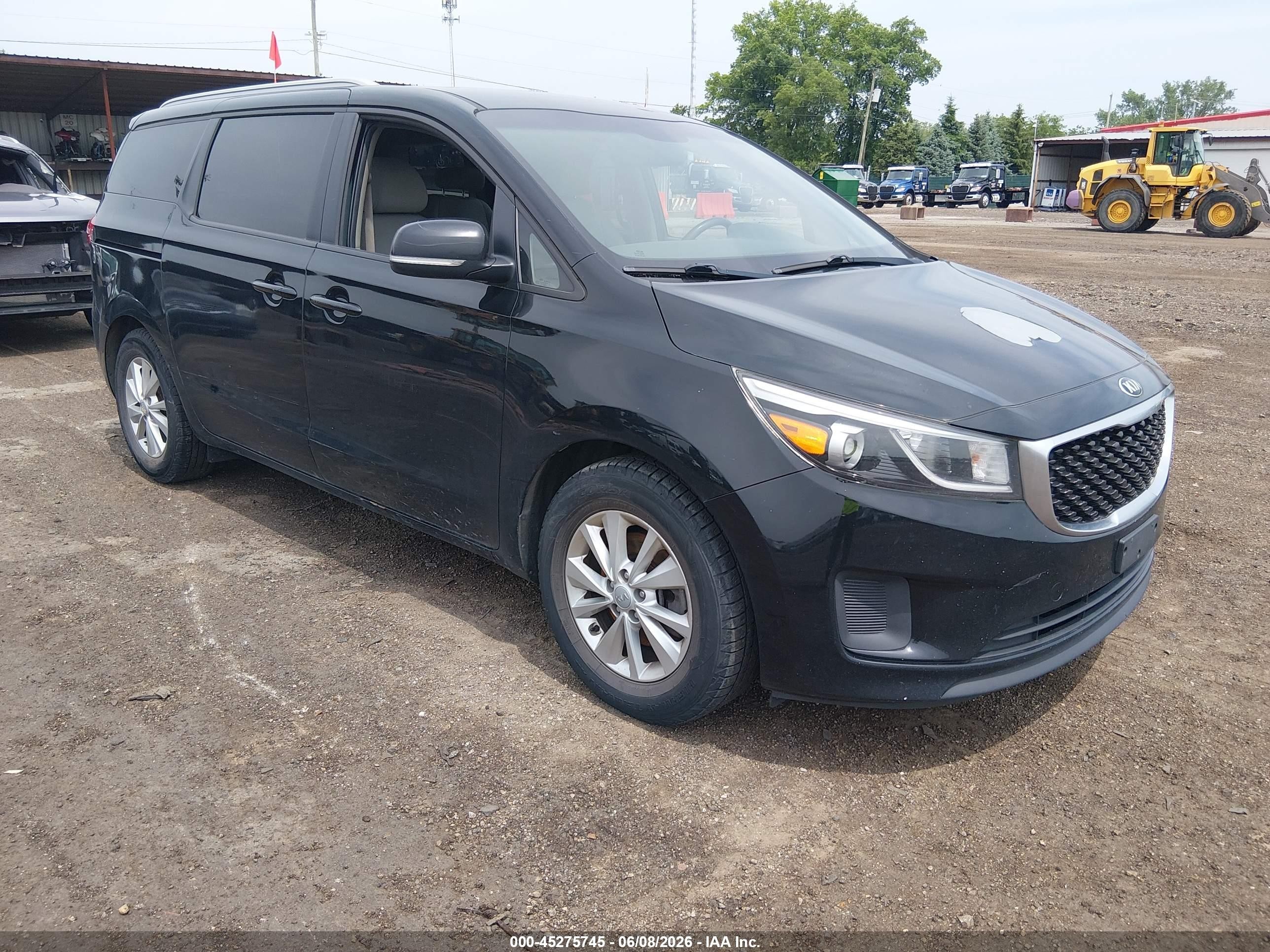 2015 Kia Sedona Lx Черный vin: KNDMB5C10F6024088