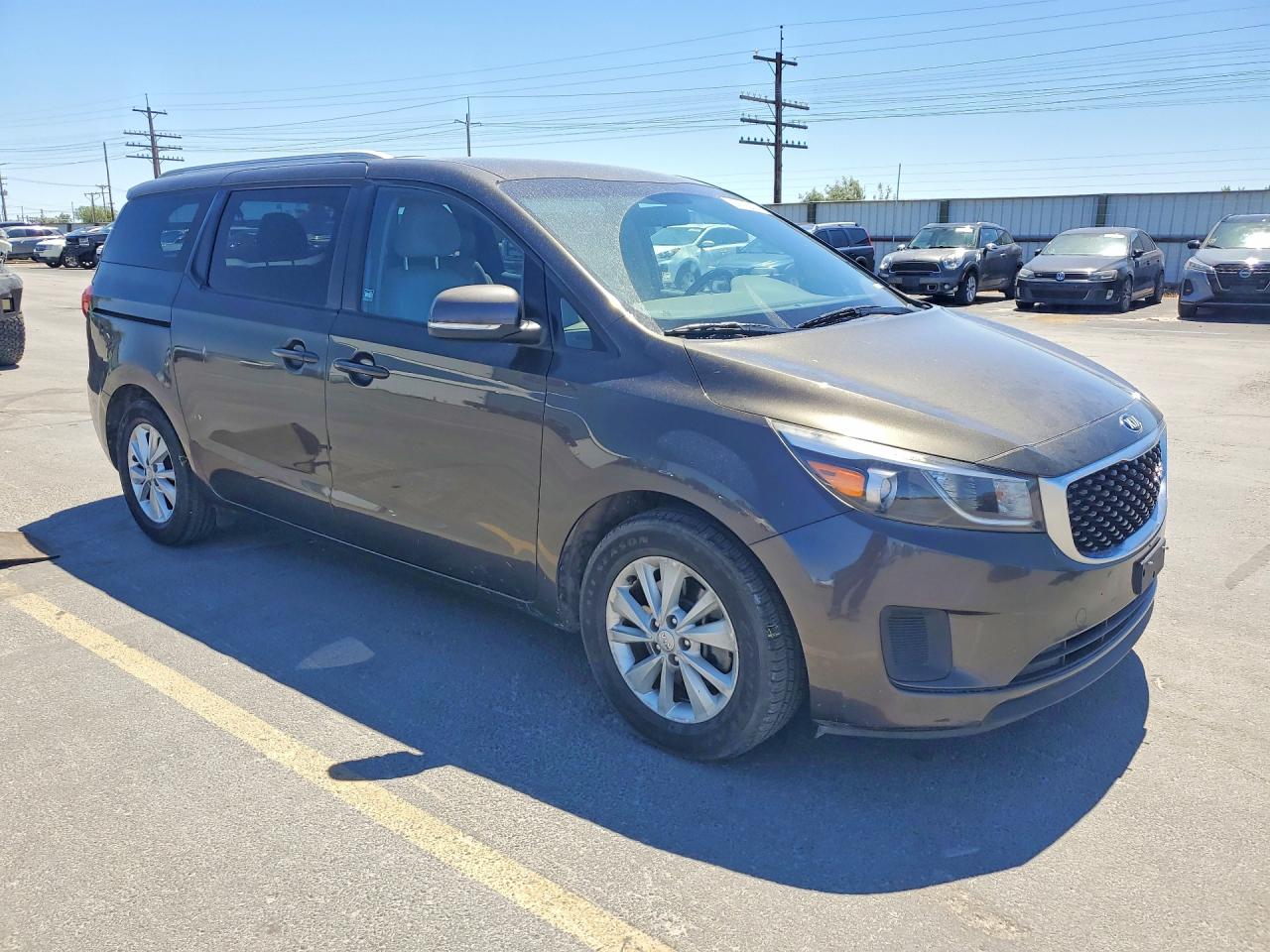 2015 Kia Sedona Lx Brown vin: KNDMB5C10F6033681