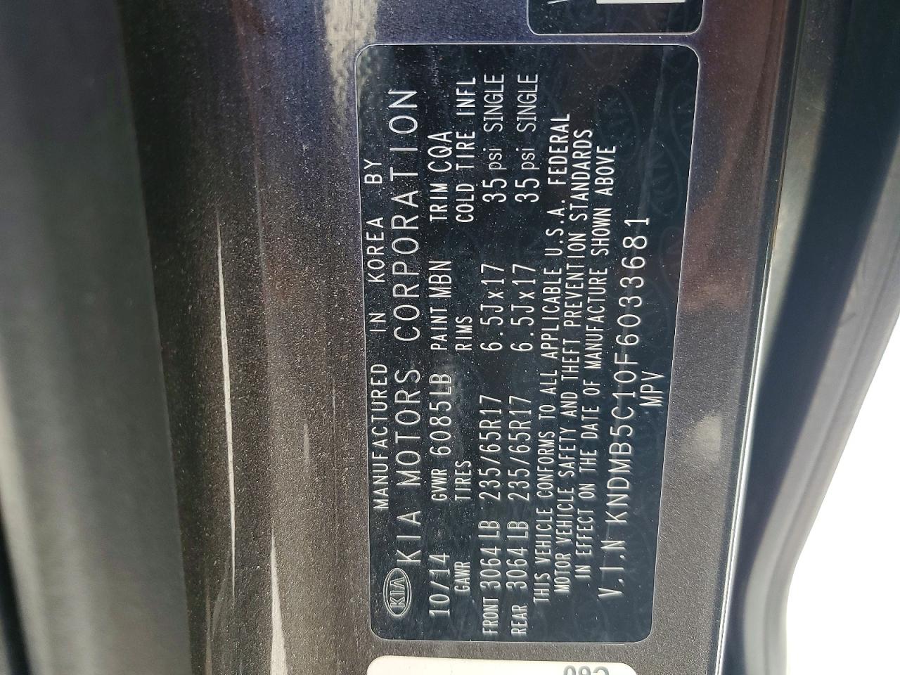 2015 Kia Sedona Lx Brown vin: KNDMB5C10F6033681
