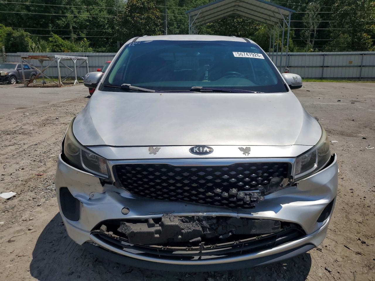 2015 Kia Sedona Lx Silver vin: KNDMB5C10F6038637