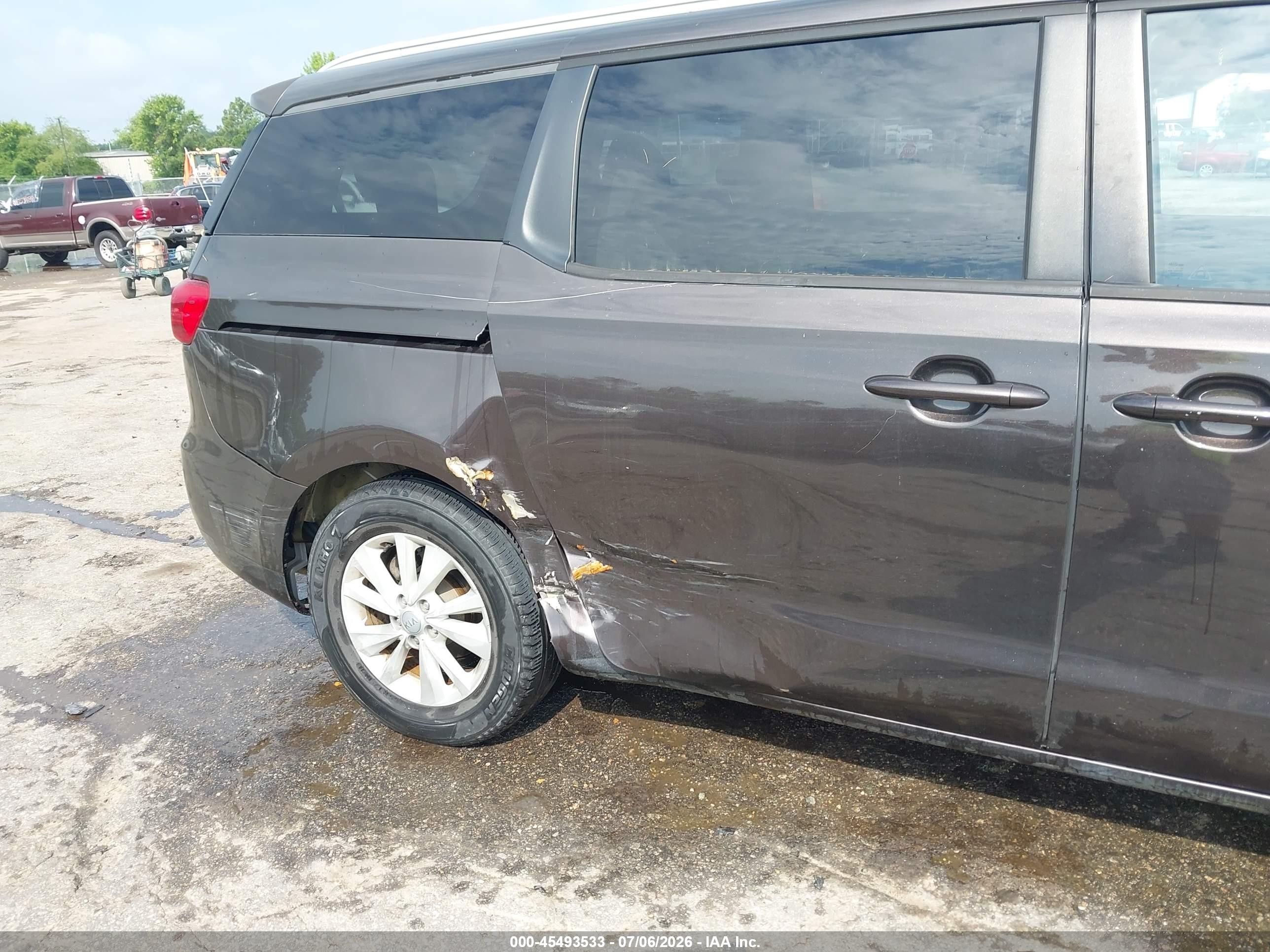 2015 Kia Sedona Lx Brown vin: KNDMB5C10F6038704