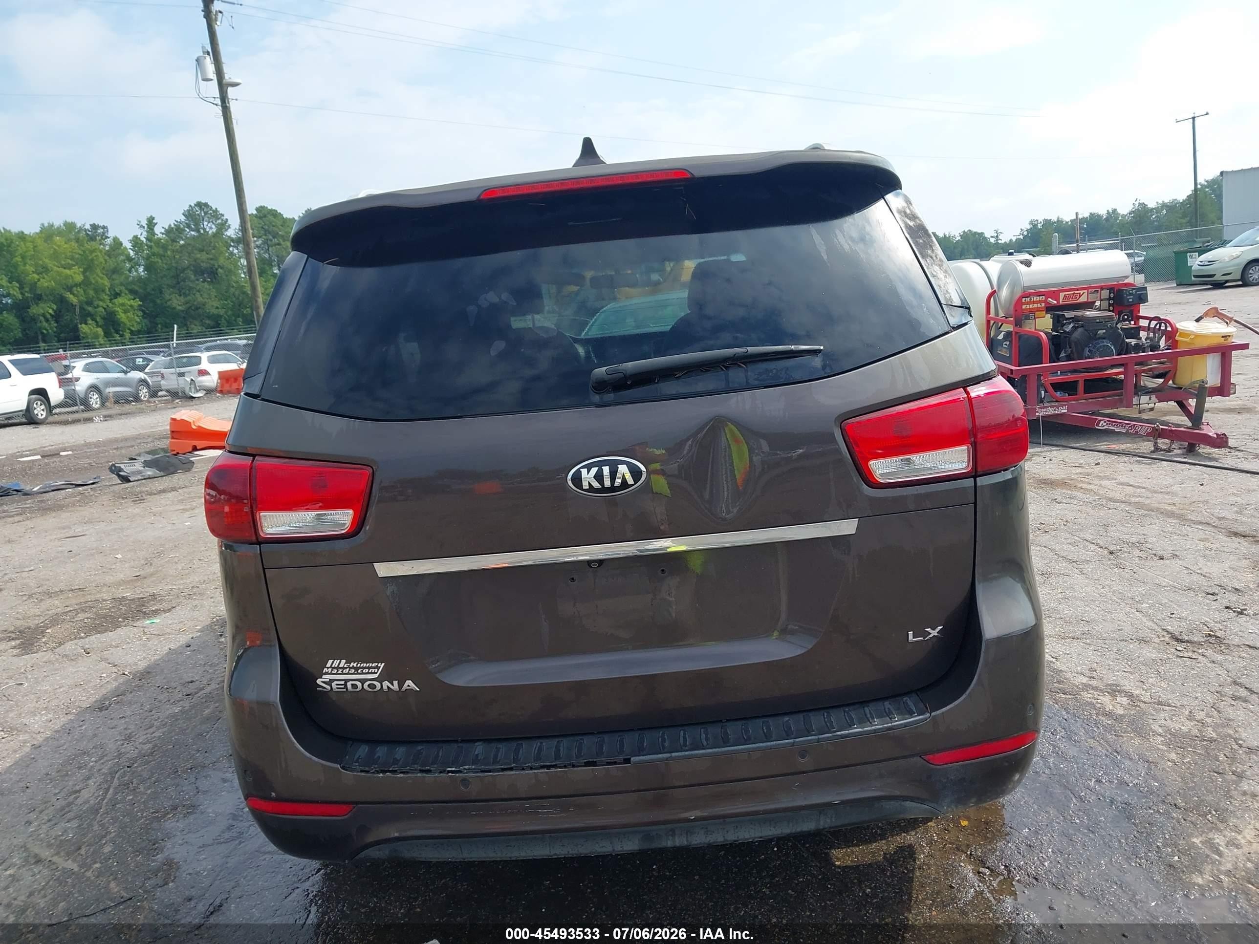2015 Kia Sedona Lx Brown vin: KNDMB5C10F6038704