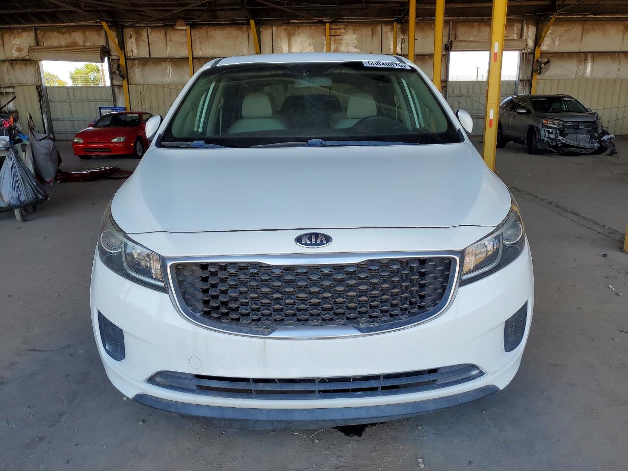 2015 Kia Sedona Lx White vin: KNDMB5C10F6045247