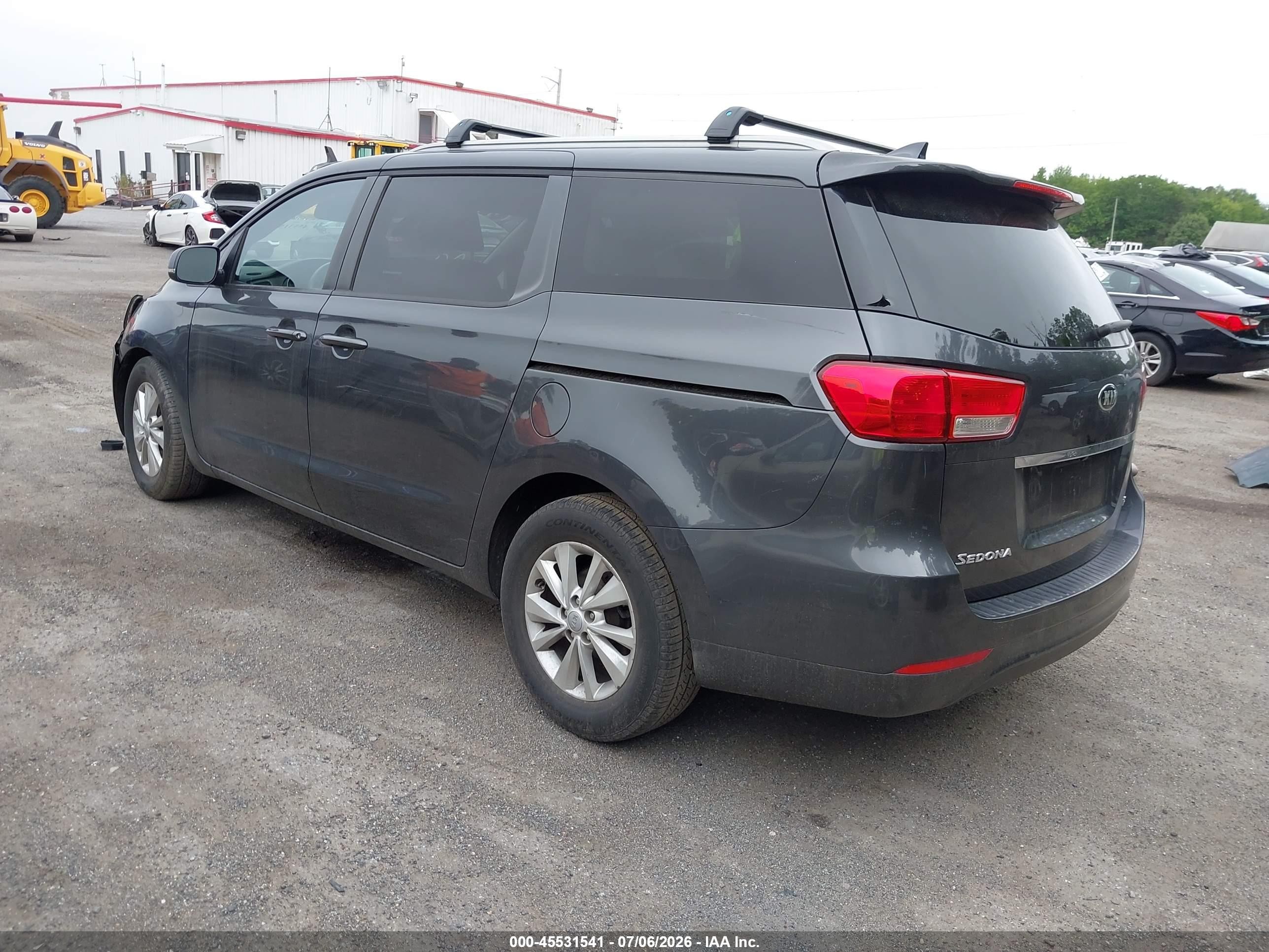 2015 Kia Sedona Lx Gray vin: KNDMB5C10F6069290