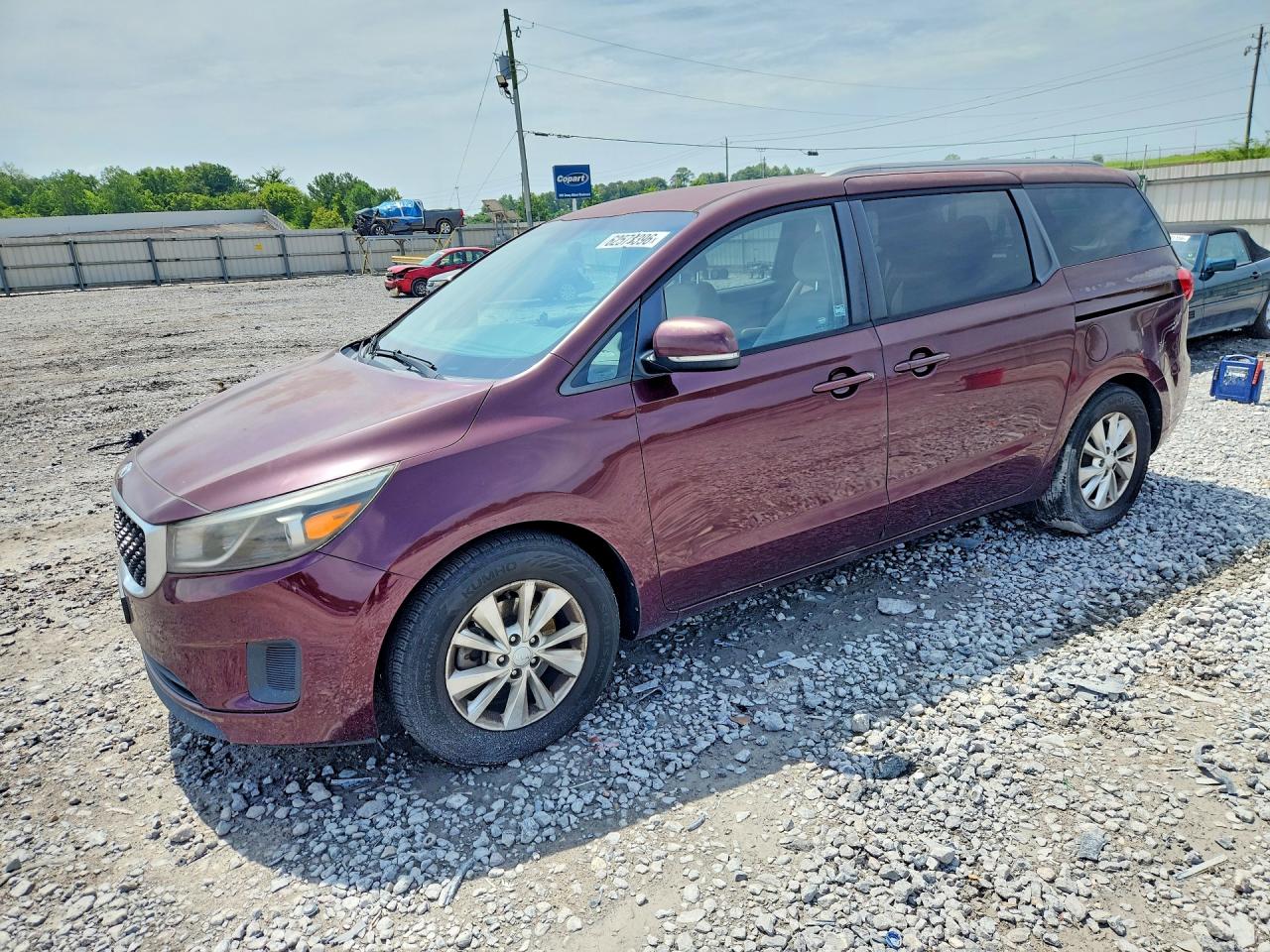 2015 Kia Sedona Lx Purple vin: KNDMB5C10F6072805