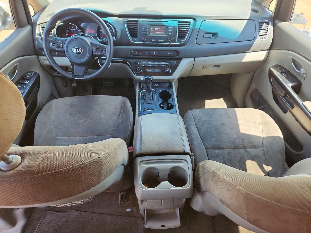 2015 Kia Sedona Lx White vin: KNDMB5C11F6021328