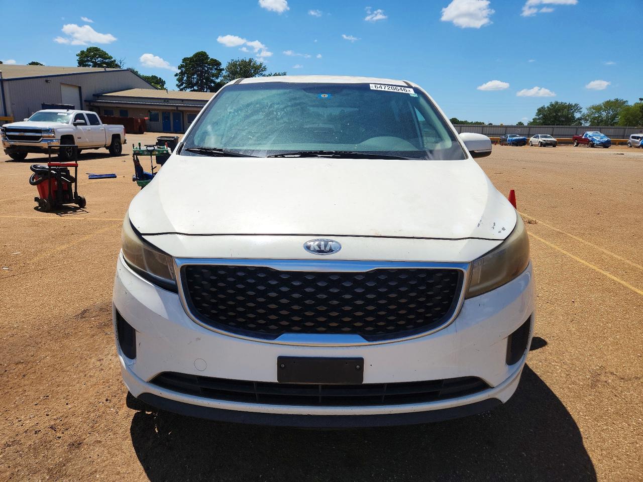 2015 Kia Sedona Lx White vin: KNDMB5C11F6021328