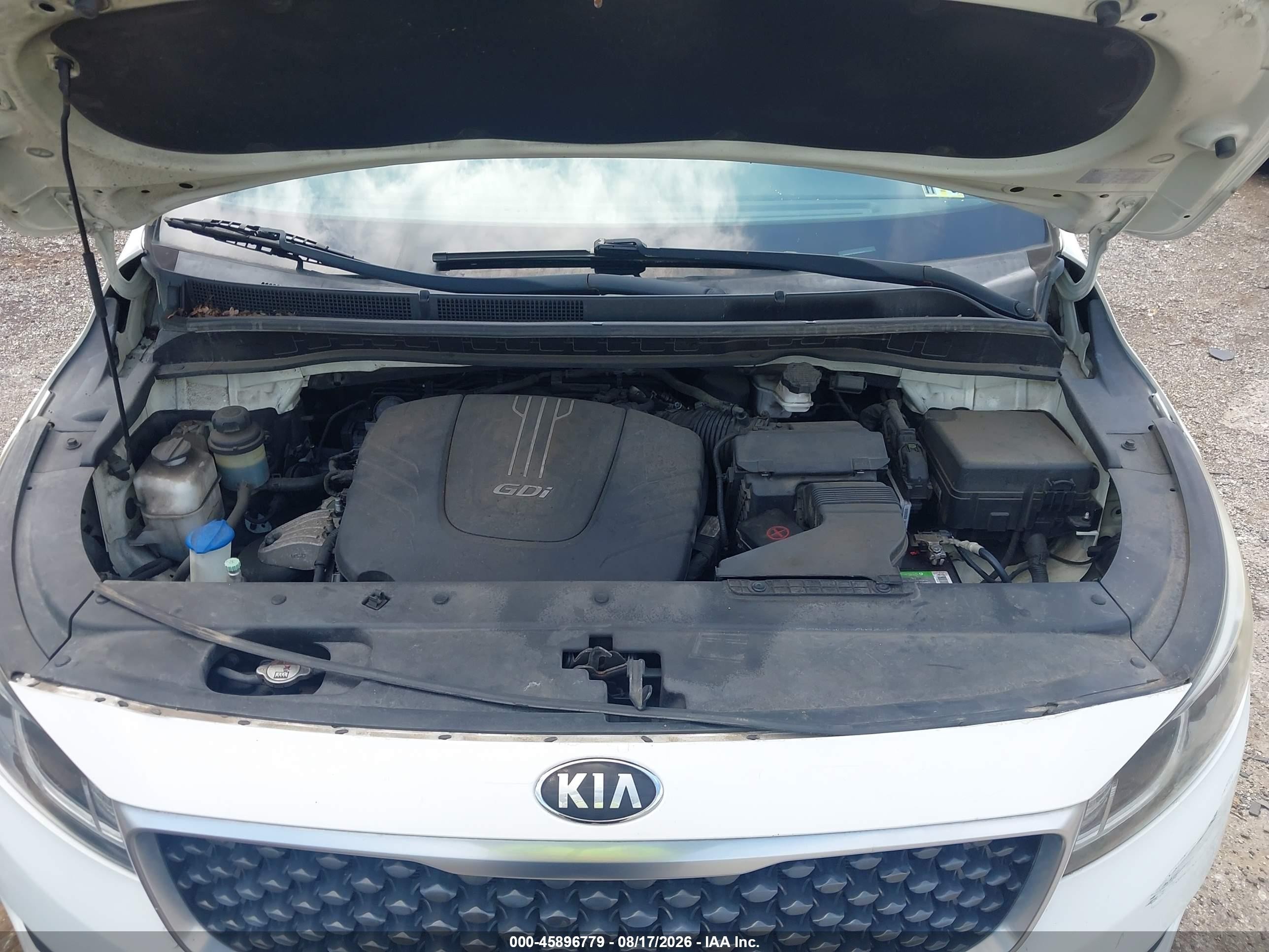 2015 Kia Sedona Lx White vin: KNDMB5C11F6021605
