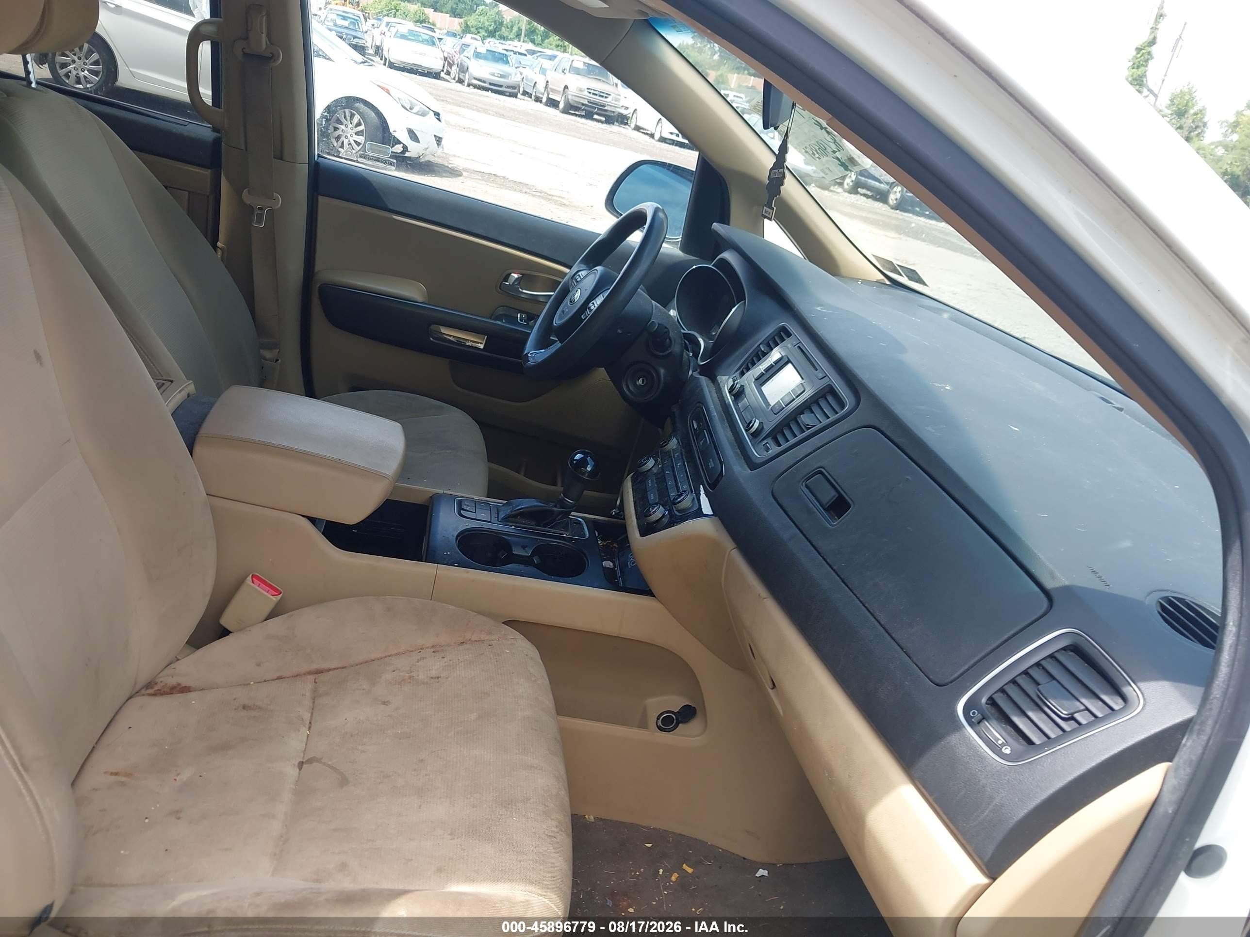 2015 Kia Sedona Lx White vin: KNDMB5C11F6021605