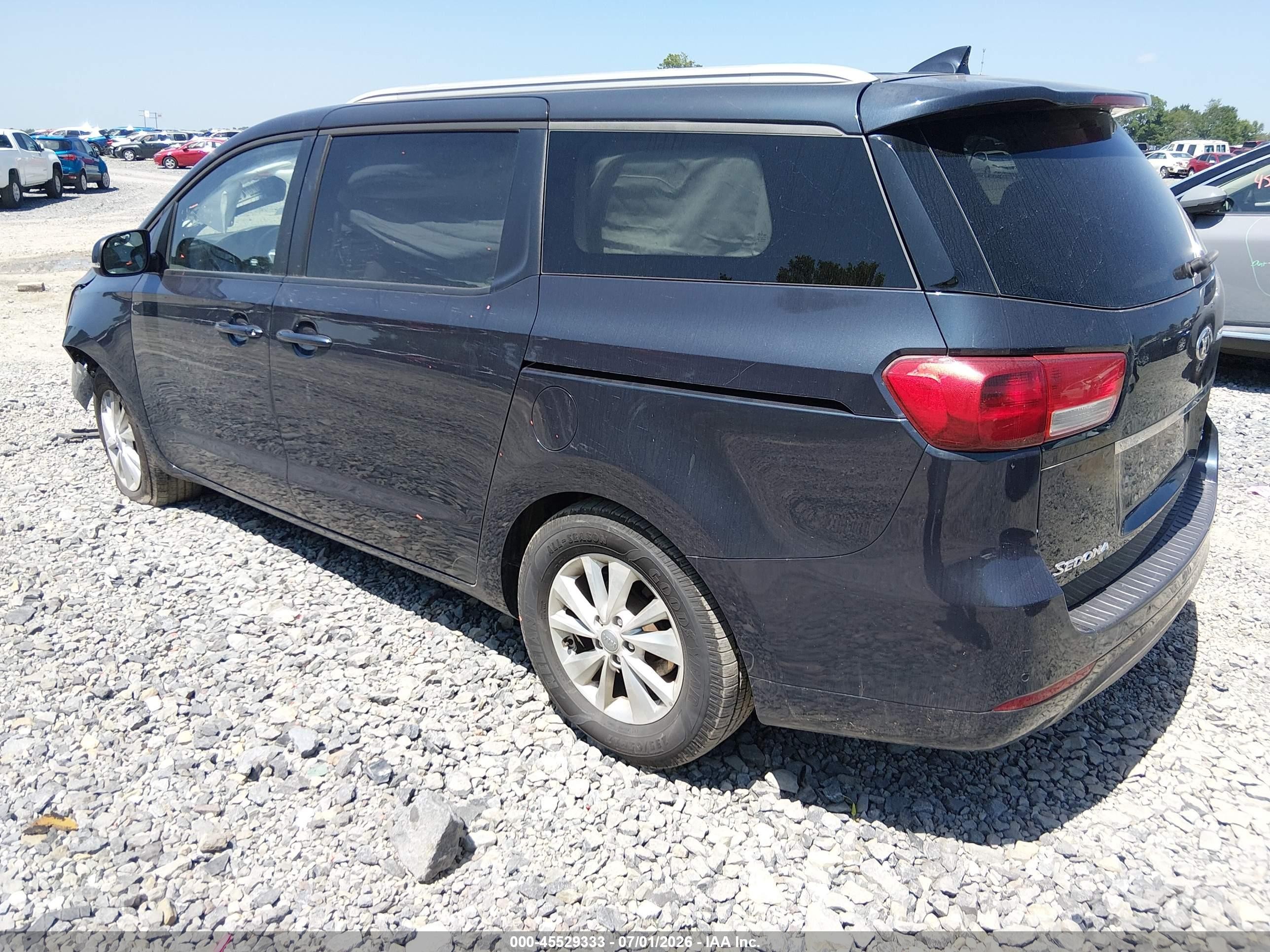 2015 Kia Sedona Lx Dark Blue vin: KNDMB5C11F6031597