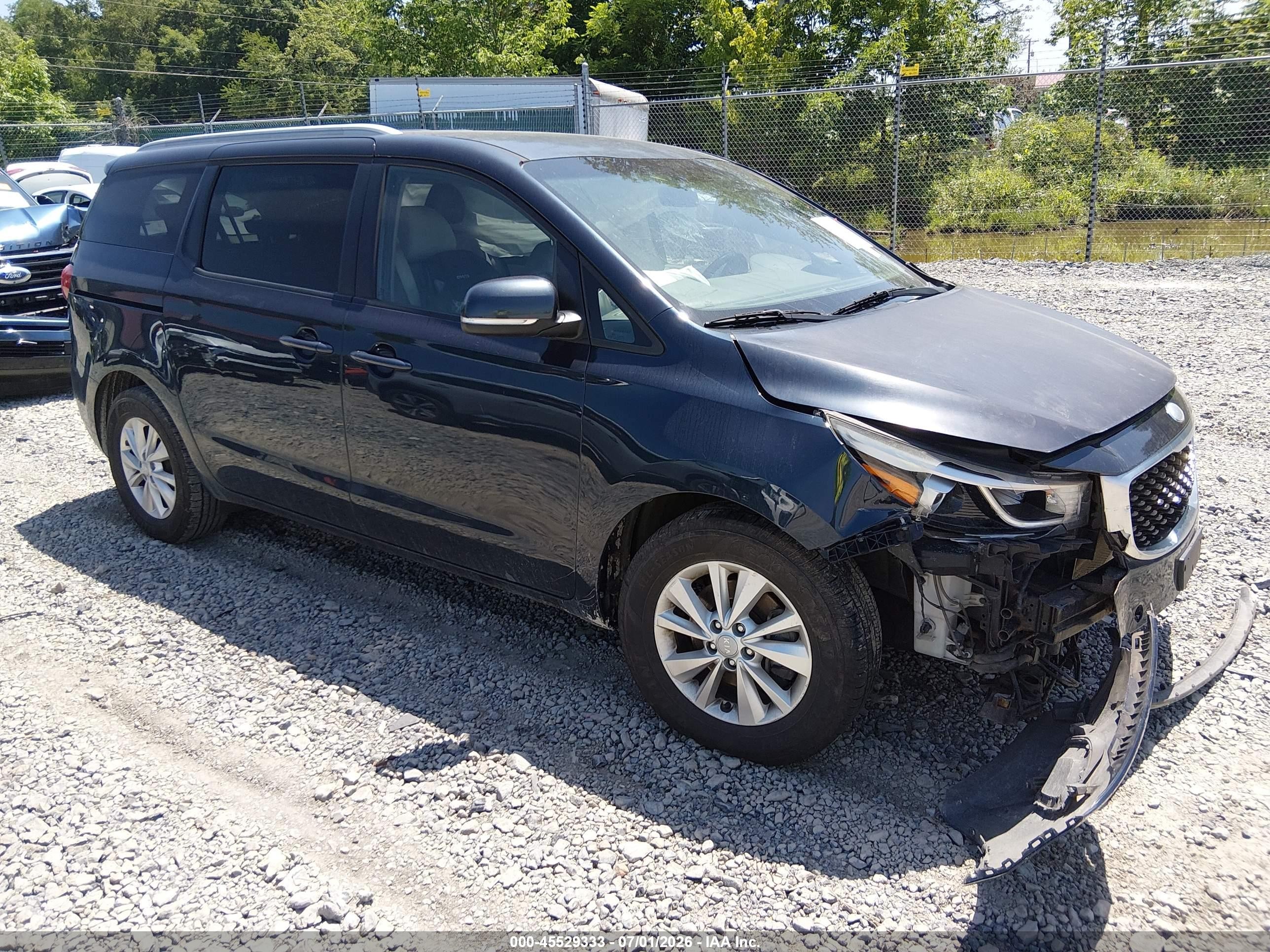 2015 Kia Sedona Lx Dark Blue vin: KNDMB5C11F6031597