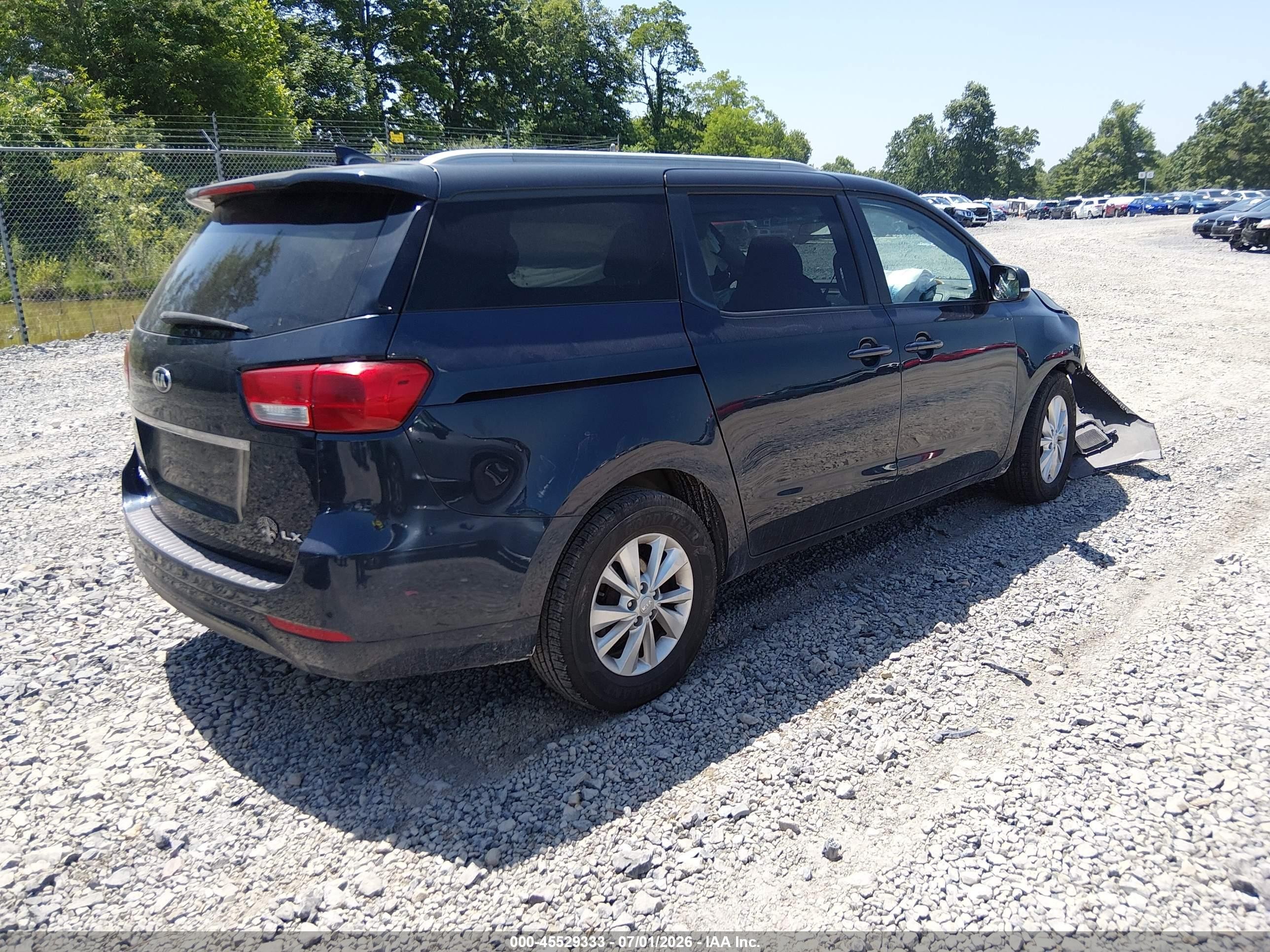 2015 Kia Sedona Lx Dark Blue vin: KNDMB5C11F6031597