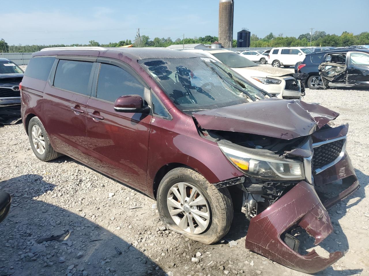 2015 Kia Sedona Lx Purple vin: KNDMB5C11F6032975