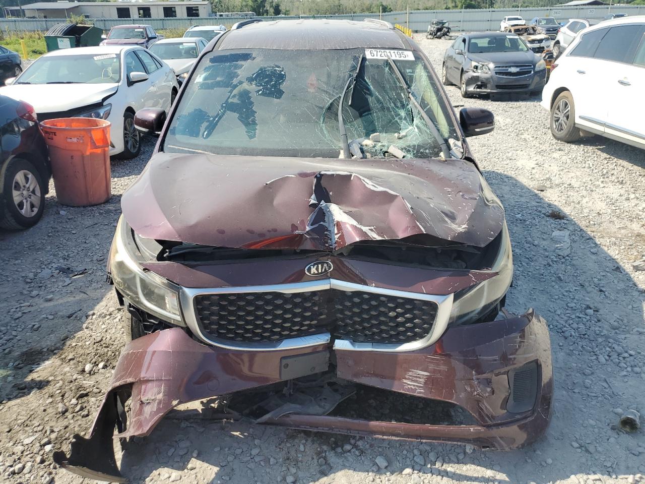 2015 Kia Sedona Lx Purple vin: KNDMB5C11F6032975