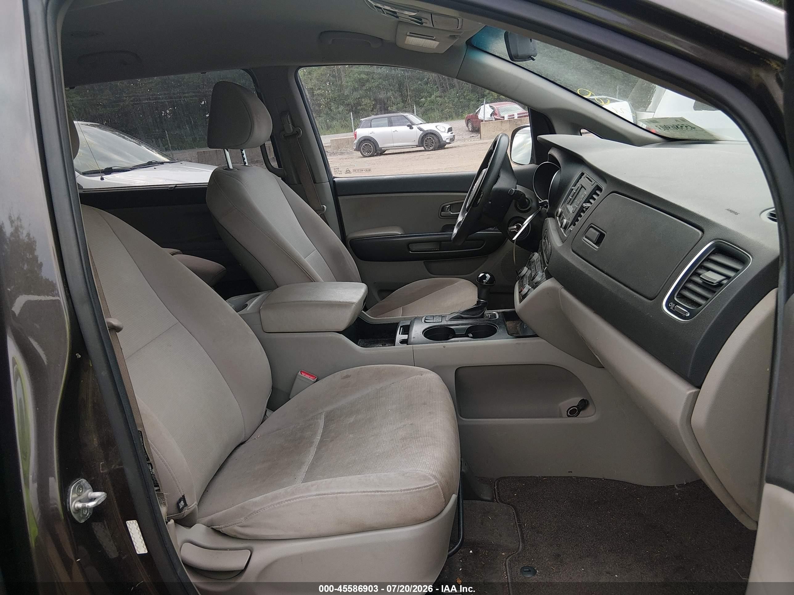 2015 Kia Sedona Lx Gray vin: KNDMB5C11F6073056