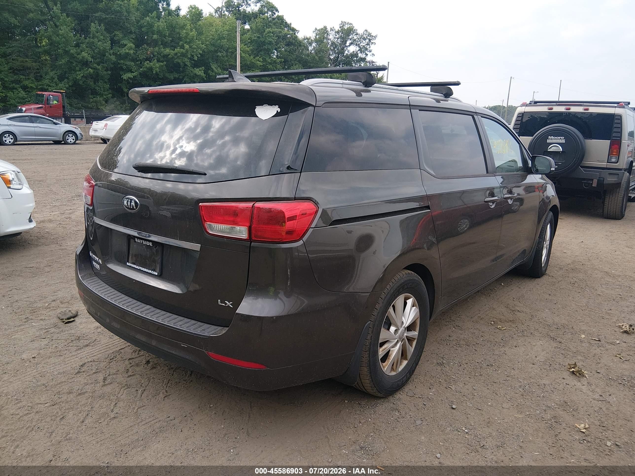 2015 Kia Sedona Lx Gray vin: KNDMB5C11F6073056
