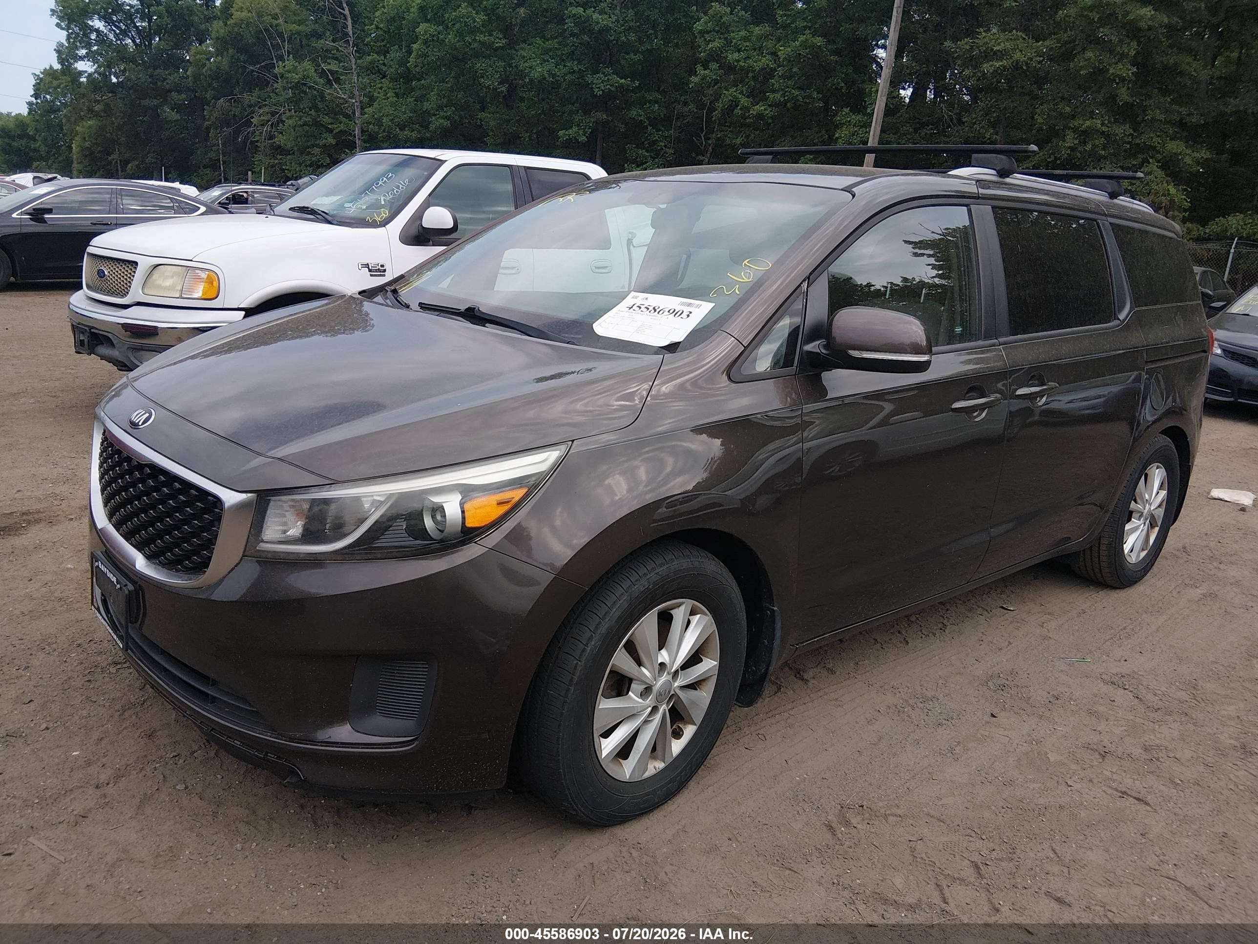 2015 Kia Sedona Lx Gray vin: KNDMB5C11F6073056