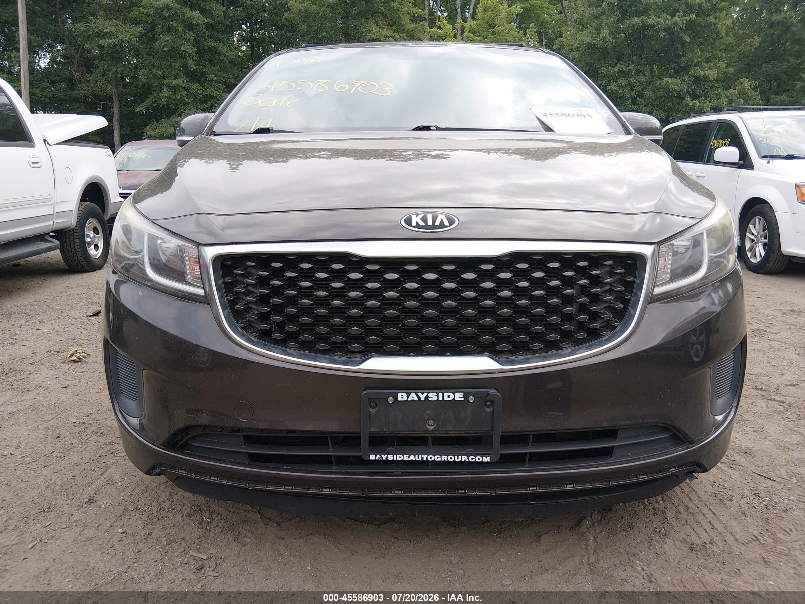 2015 Kia Sedona Lx Gray vin: KNDMB5C11F6073056
