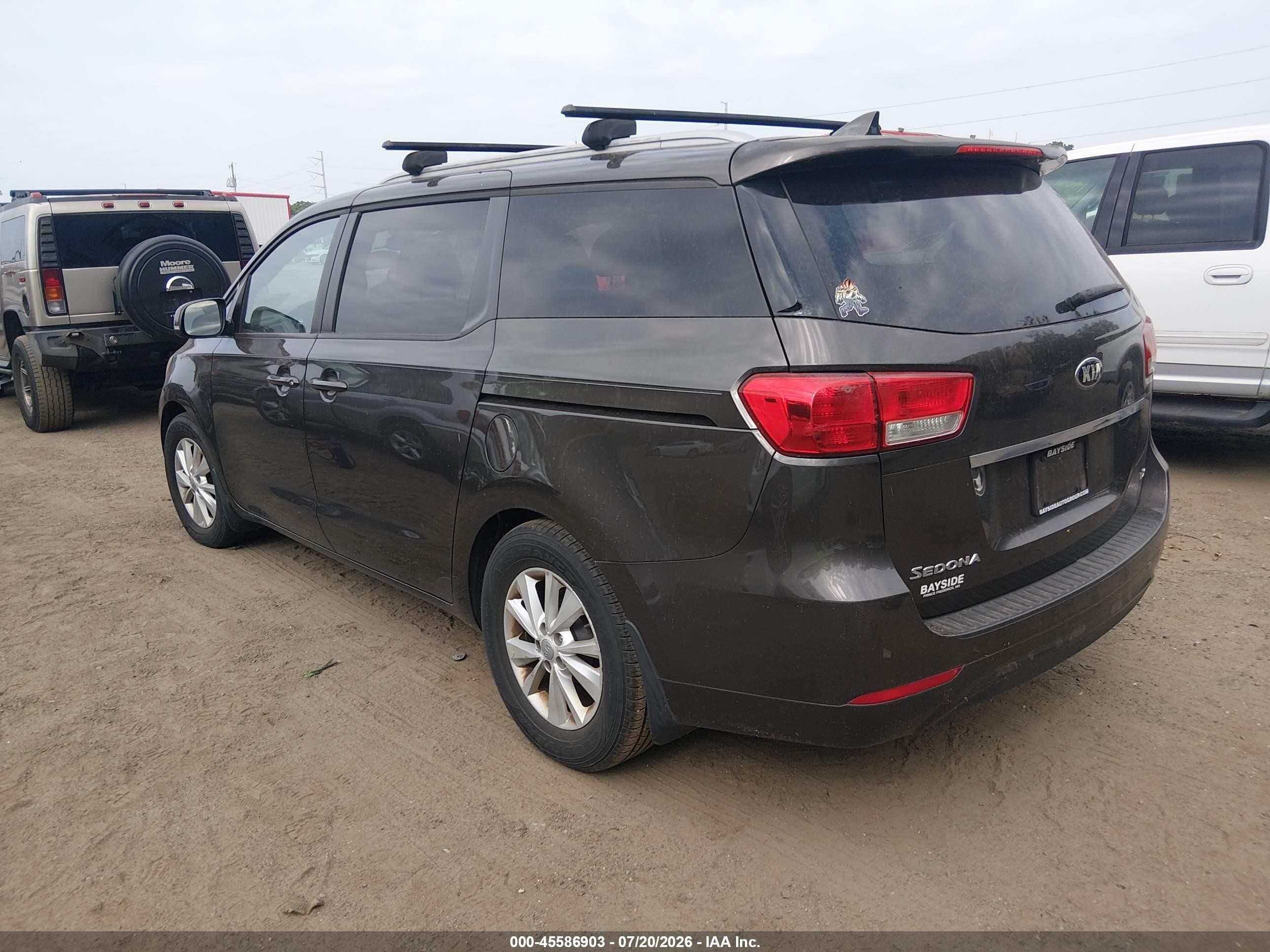 2015 Kia Sedona Lx Gray vin: KNDMB5C11F6073056