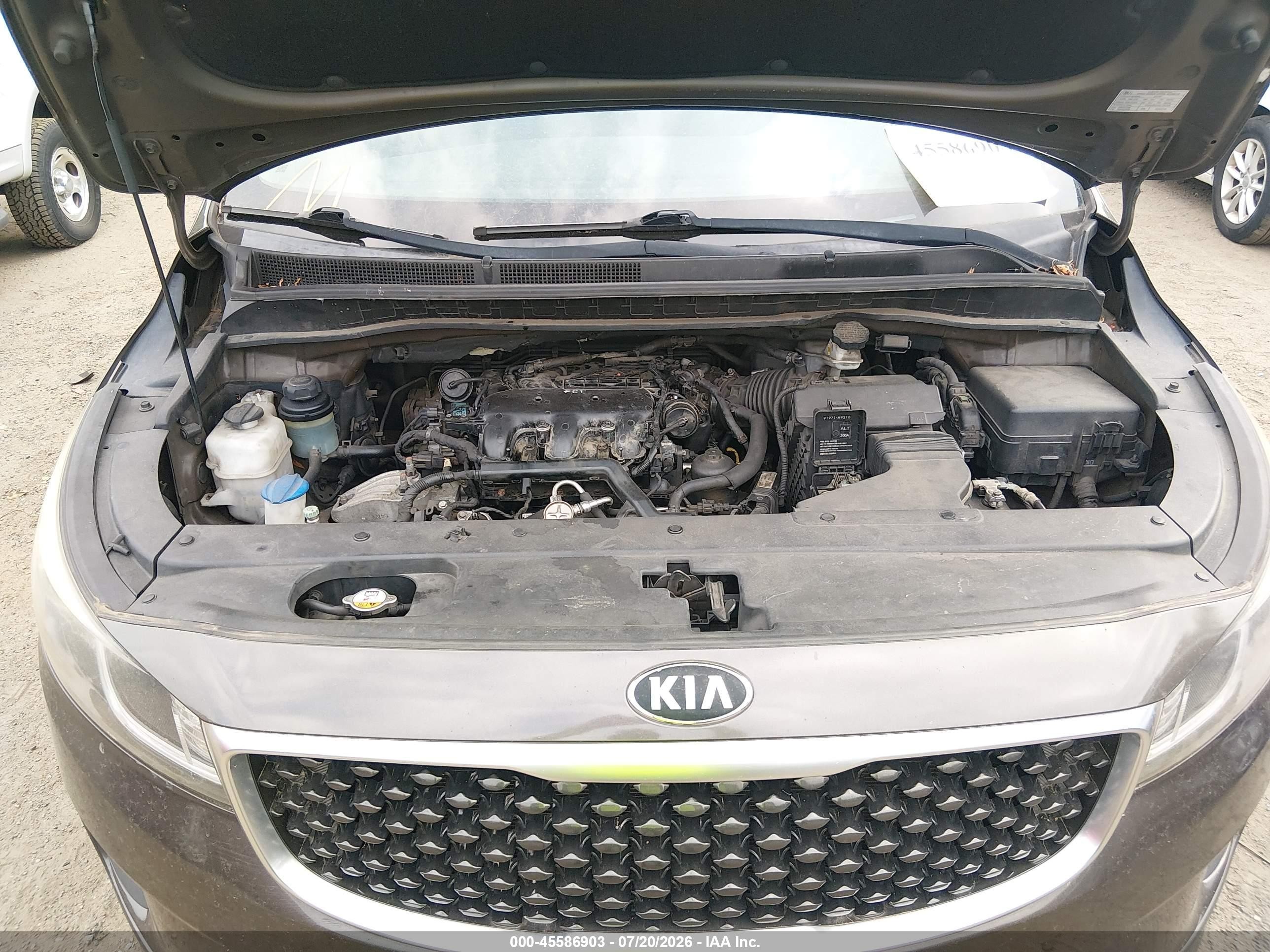 2015 Kia Sedona Lx Gray vin: KNDMB5C11F6073056
