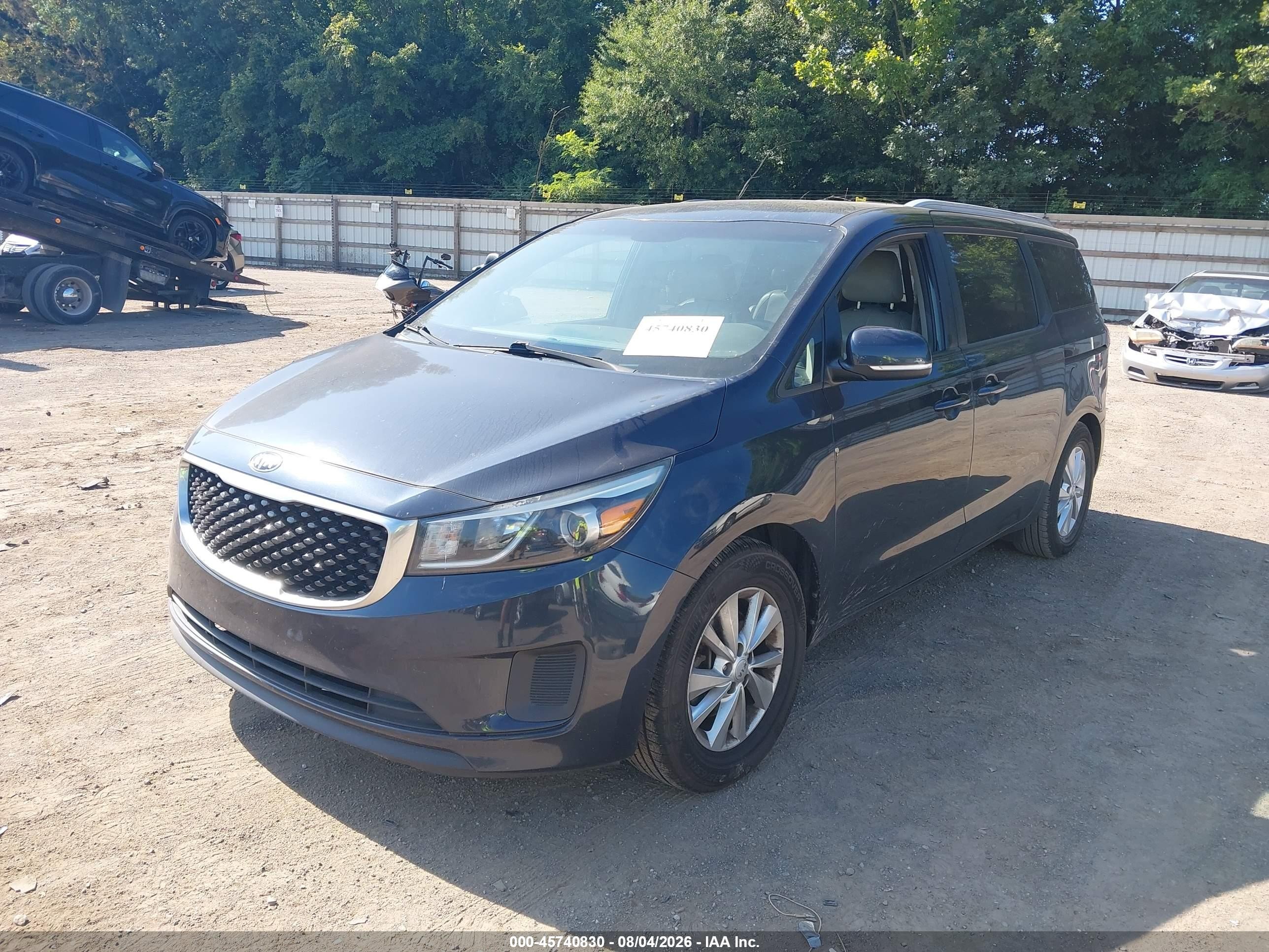 2015 Kia Sedona Lx Синий vin: KNDMB5C11F6075437