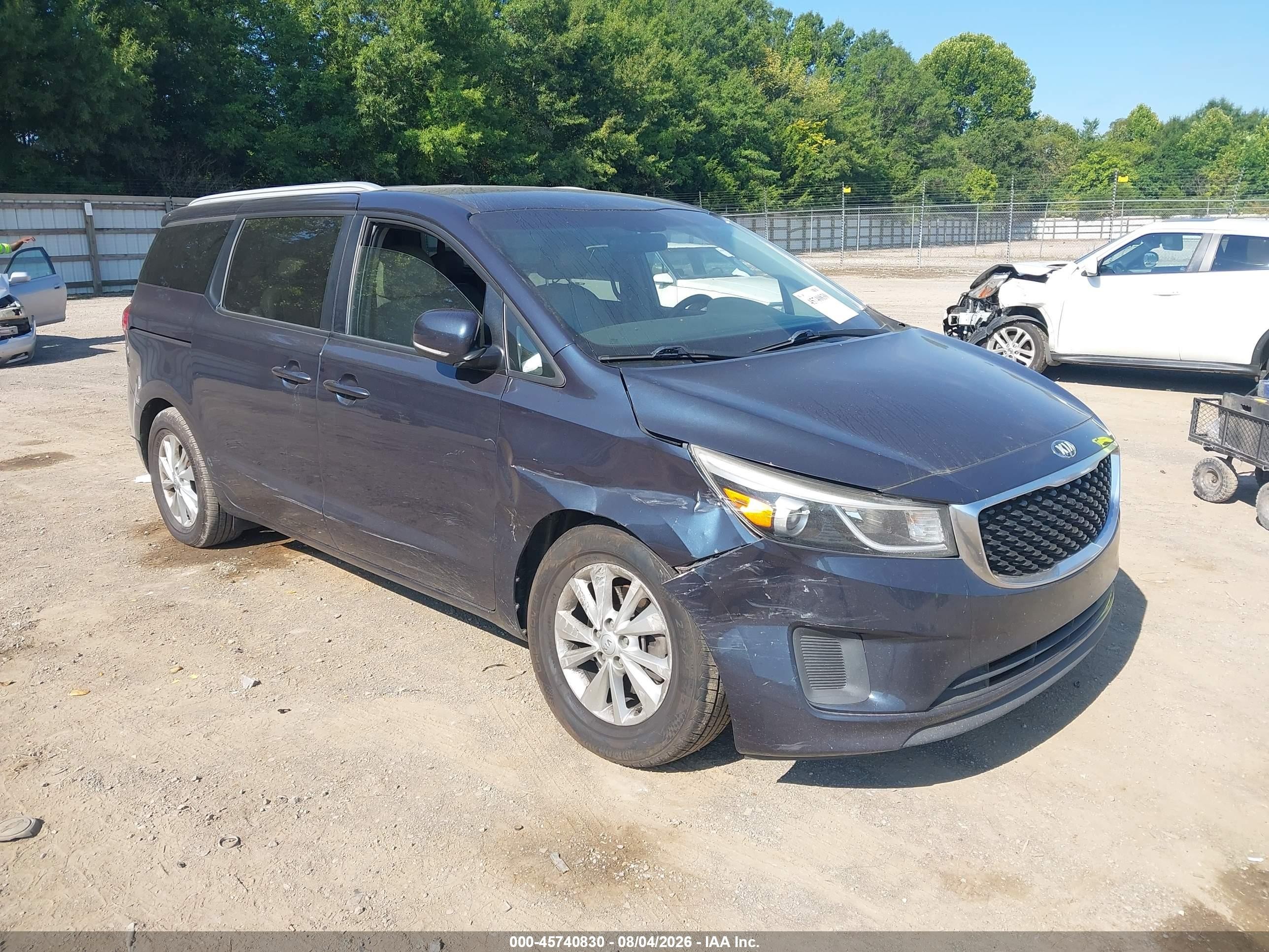 2015 Kia Sedona Lx Blue vin: KNDMB5C11F6075437