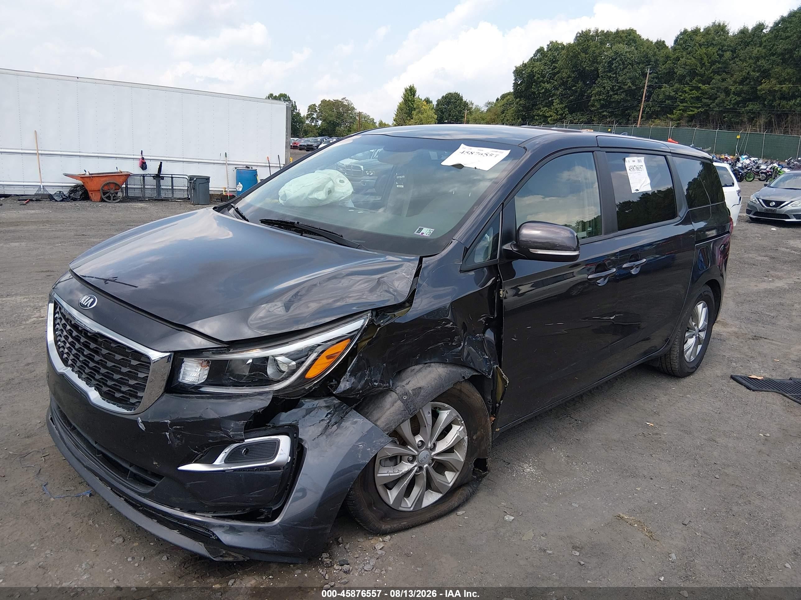 2019 Kia Sedona Lx Gray vin: KNDMB5C11K6525484