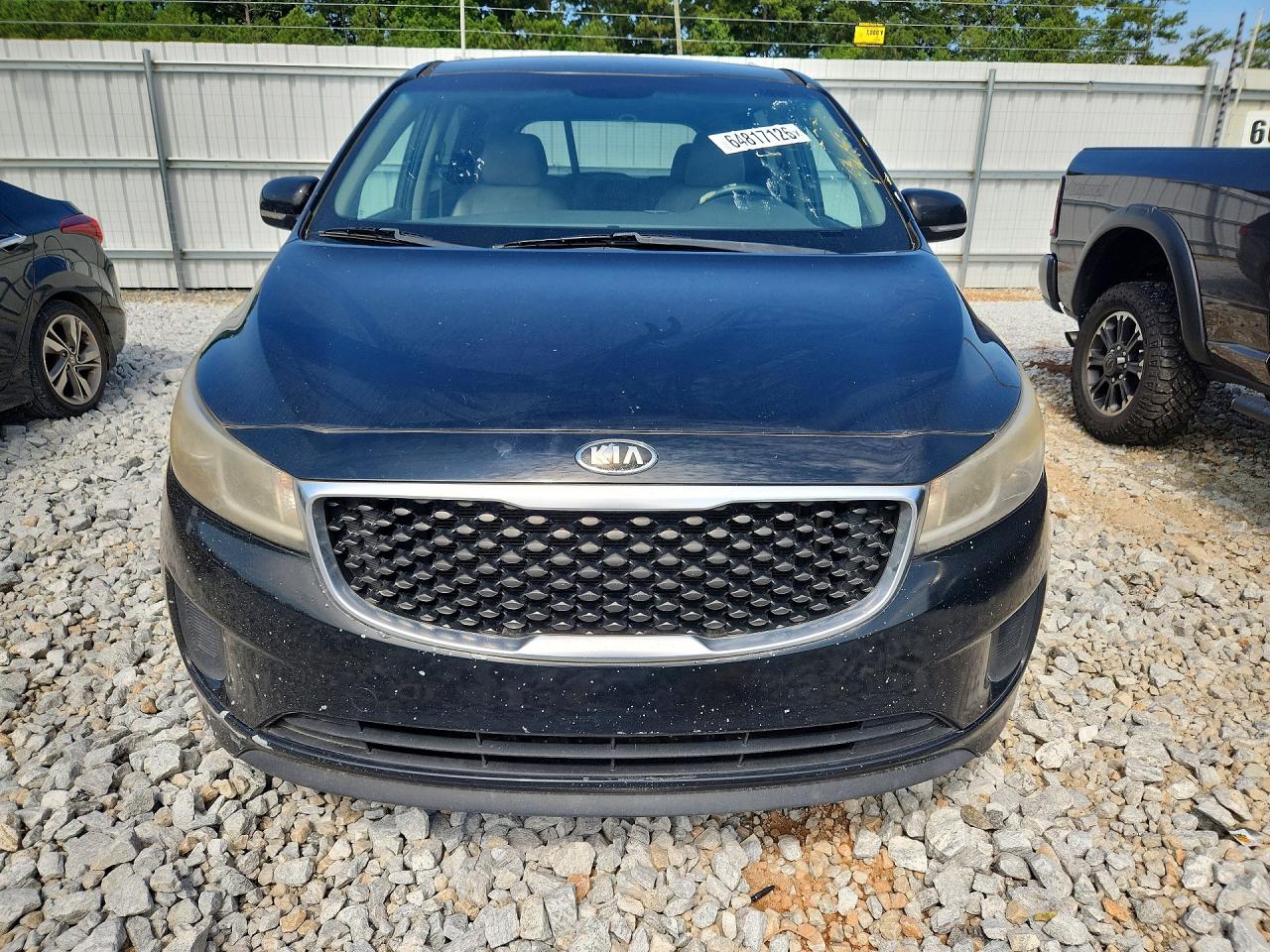 2015 Kia Sedona Lx Black vin: KNDMB5C12F6036680