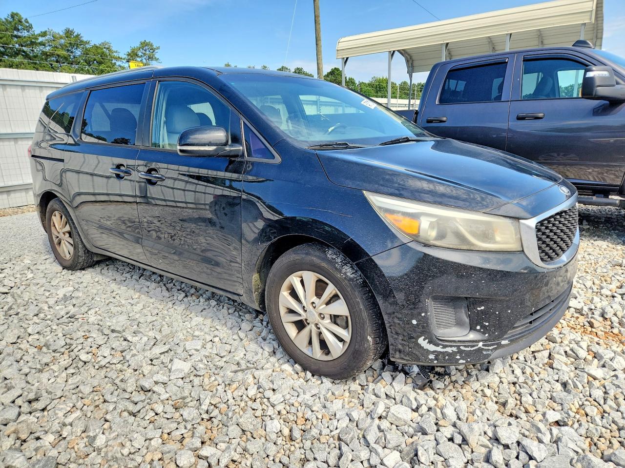 2015 Kia Sedona Lx Black vin: KNDMB5C12F6036680