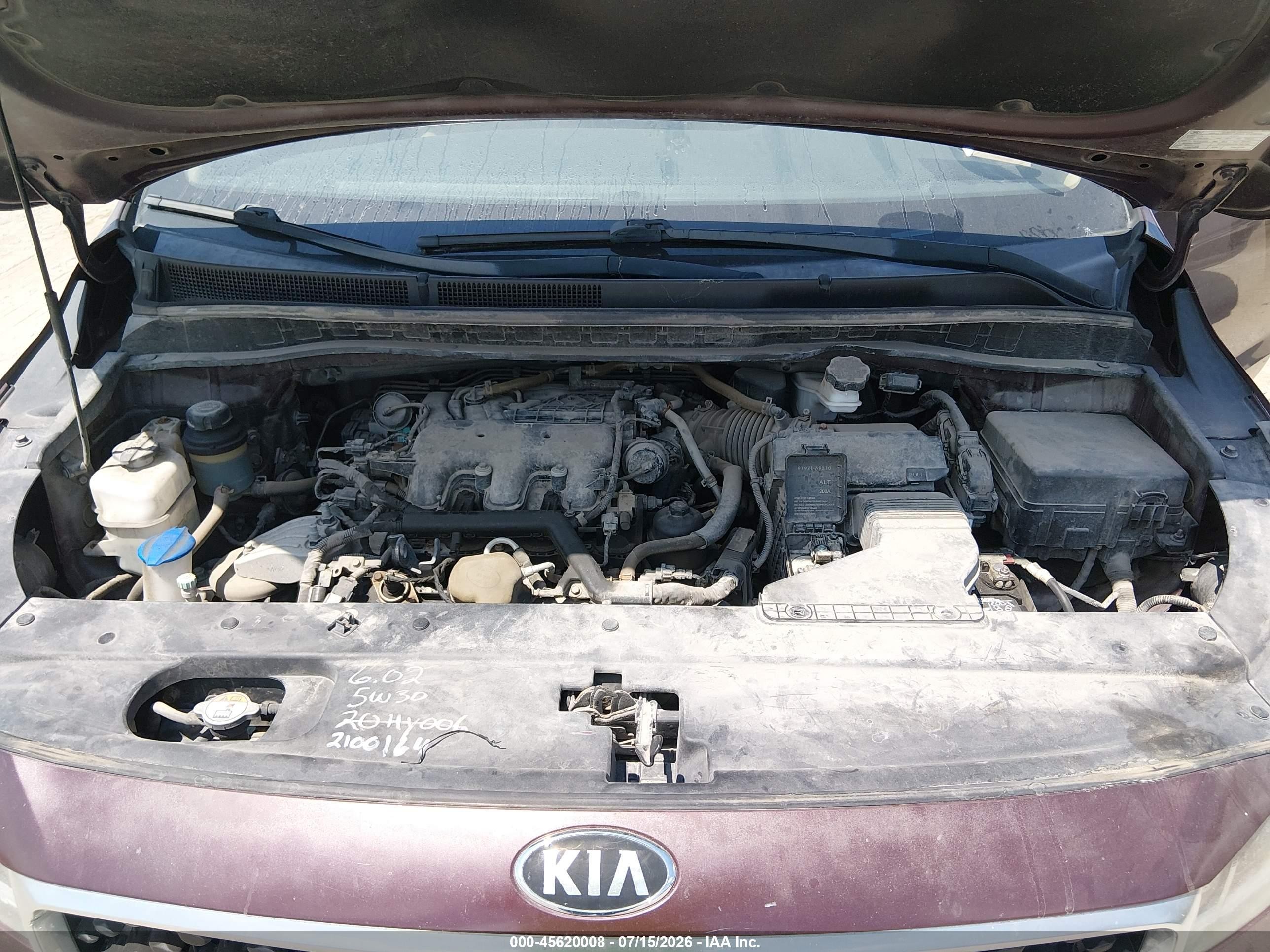 2015 Kia Sedona Lx Burgundy vin: KNDMB5C12F6050577