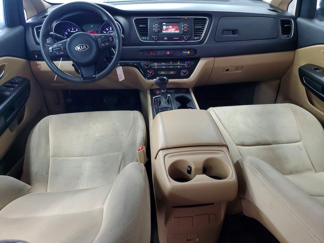 2015 Kia Sedona Lx White vin: KNDMB5C12F6058016
